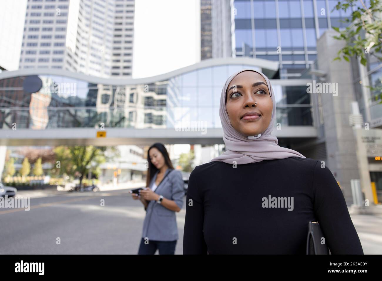 Retrato de ejecutivo de negocios negro usando hijab Foto de stock
