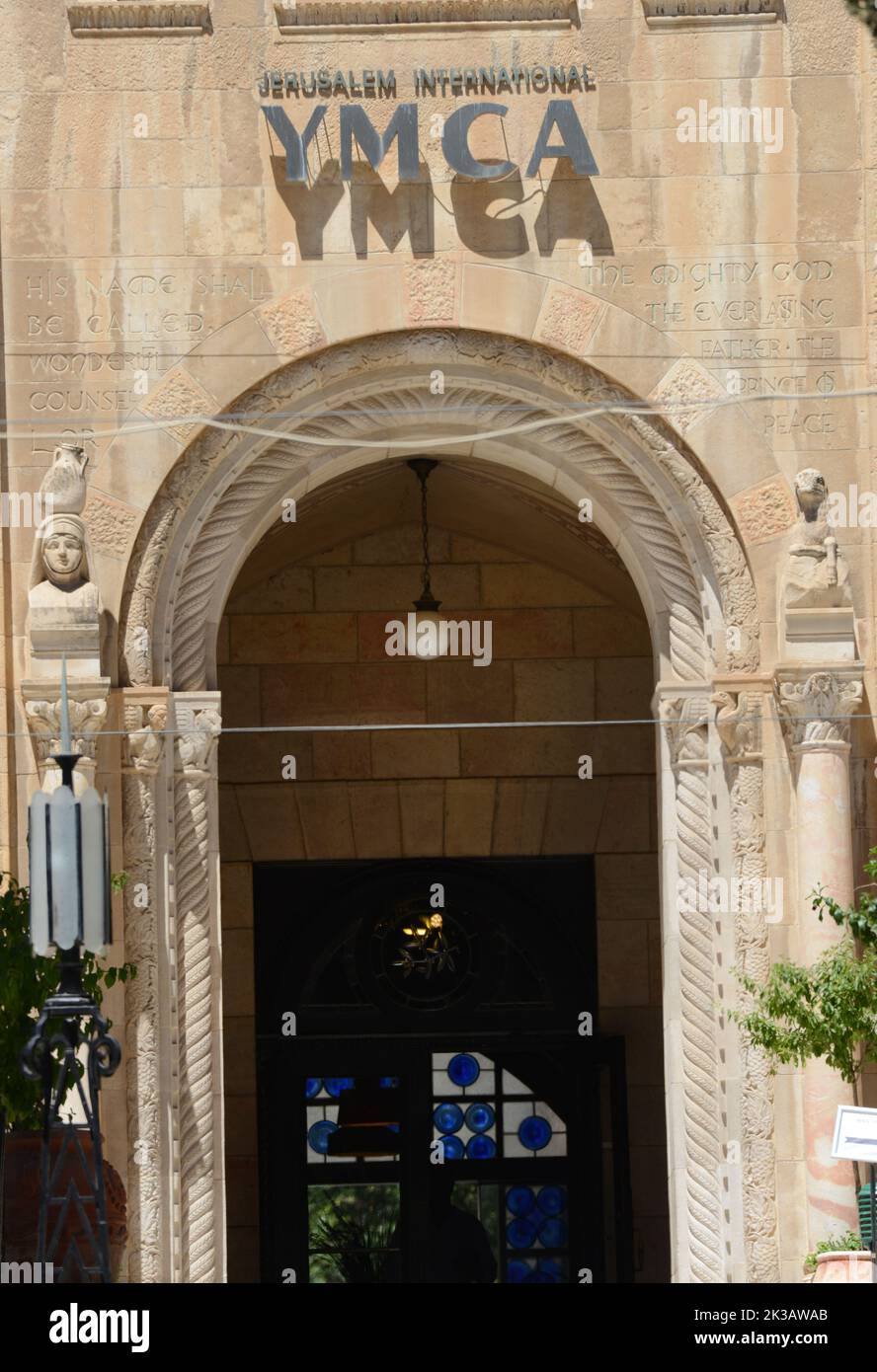 El edificio icónico de la YMCA en Jerusalén, Israel. Foto de stock