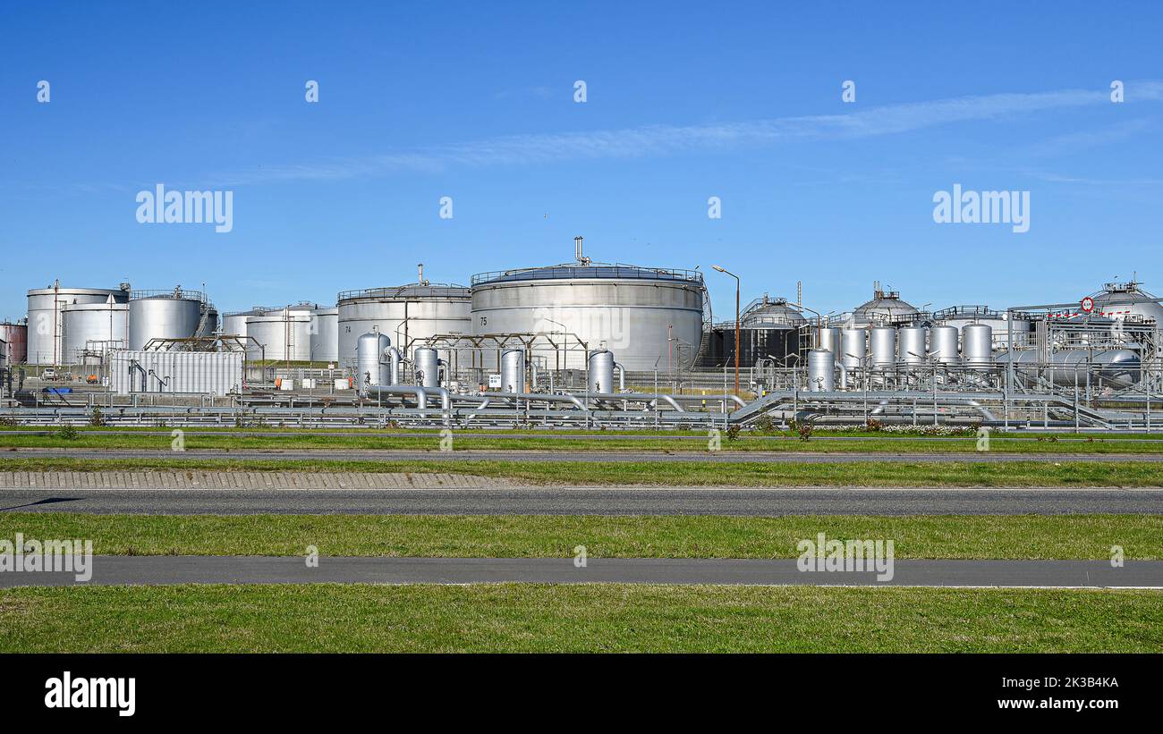 Refinería Crossbridge Energy en Fredericia, Dinamarca, 21 de septiembre de 2022 Foto de stock