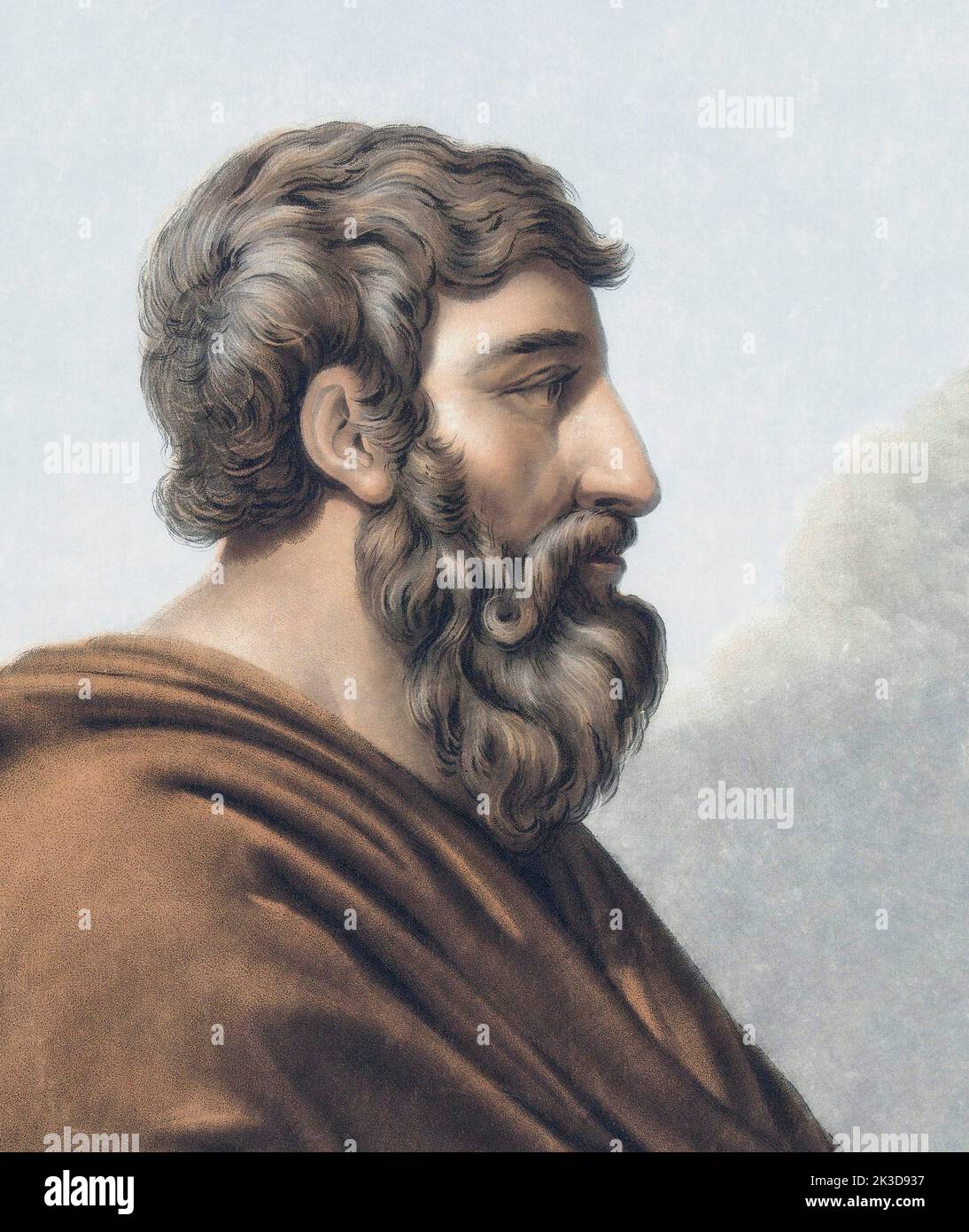 Lycurgus, (posiblemente alrededor del 800 aC) legendarios dadores de Esparta. Después de una pintura de Francois Sablet. Foto de stock