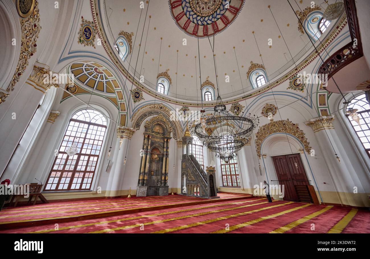 Foto interior de la Mezquita Azizia, Konya, Turquía Foto de stock