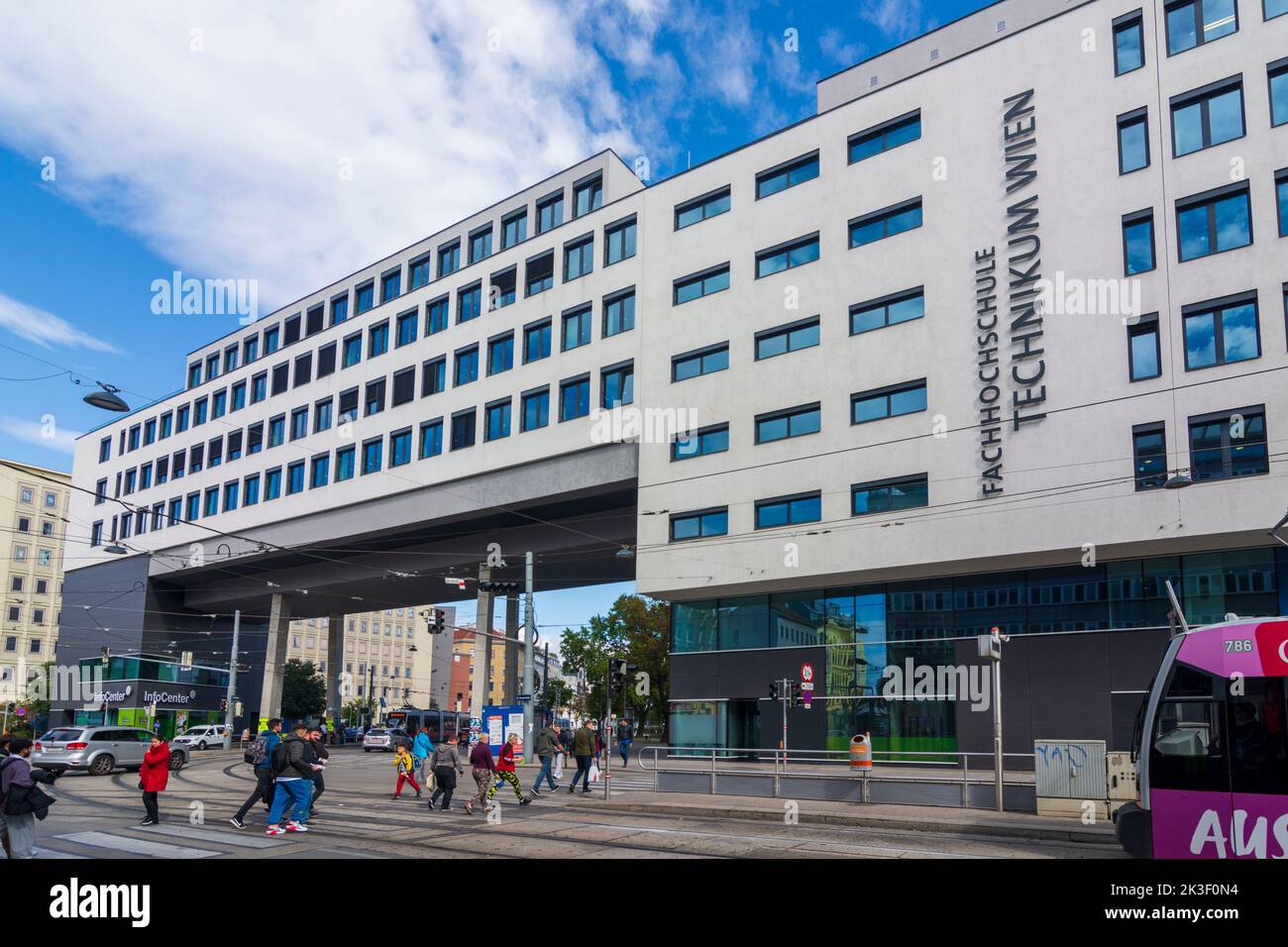 Wien, Viena: Universidad de Ciencias Aplicadas Technikum Wien en 20. Brigittenau, Viena, Austria Foto de stock