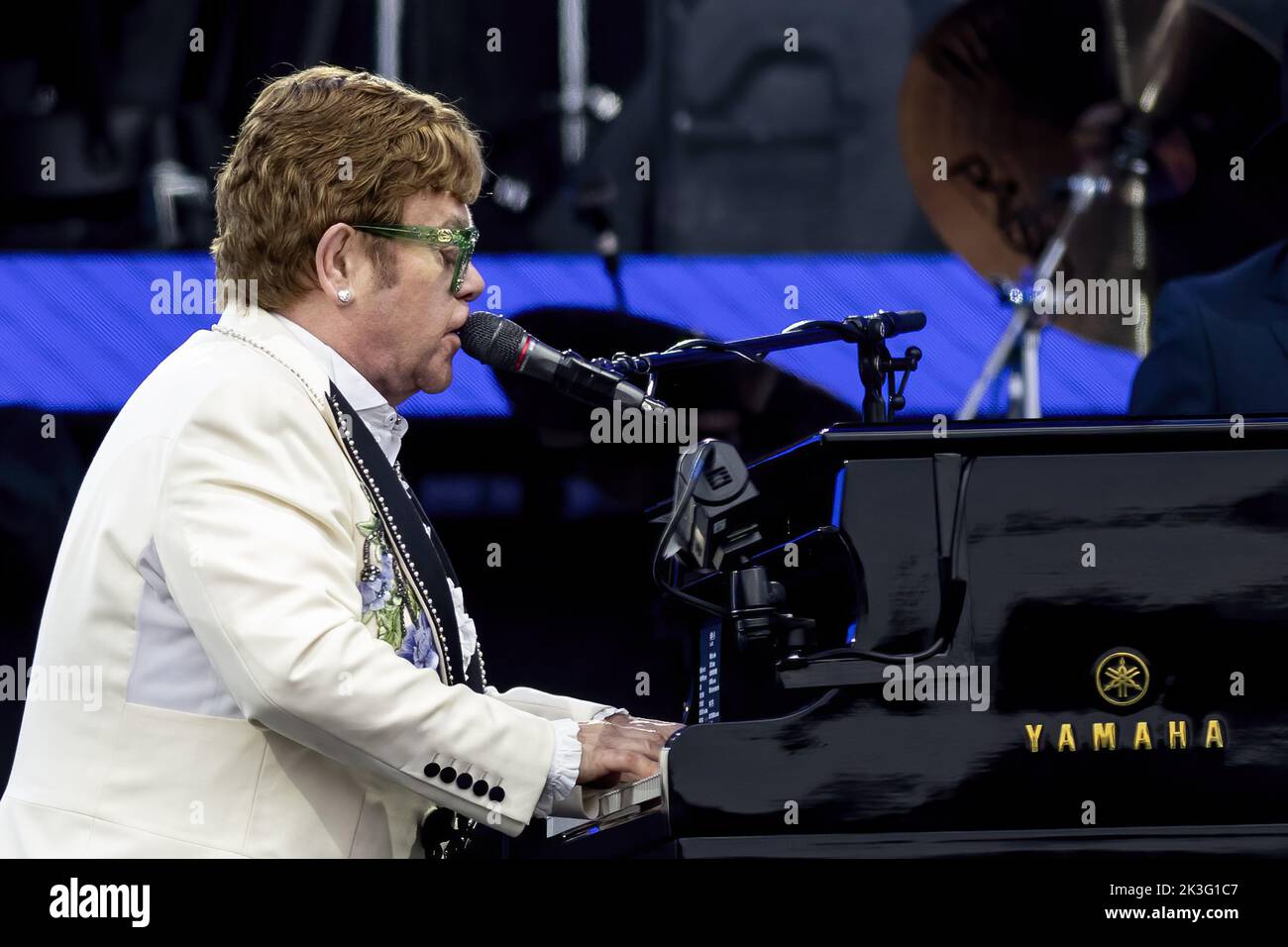 LONDRES, INGLATERRA: Elton John actúa en el Festival Británico de Verano durante su gira Farewell Yellow Brick Road en Hyde Park. Presentación: Elton John Dónde: Londres, Reino Unido Cuándo: 24 Jun 2022 Crédito: Neil Lupin/WENN Foto de stock