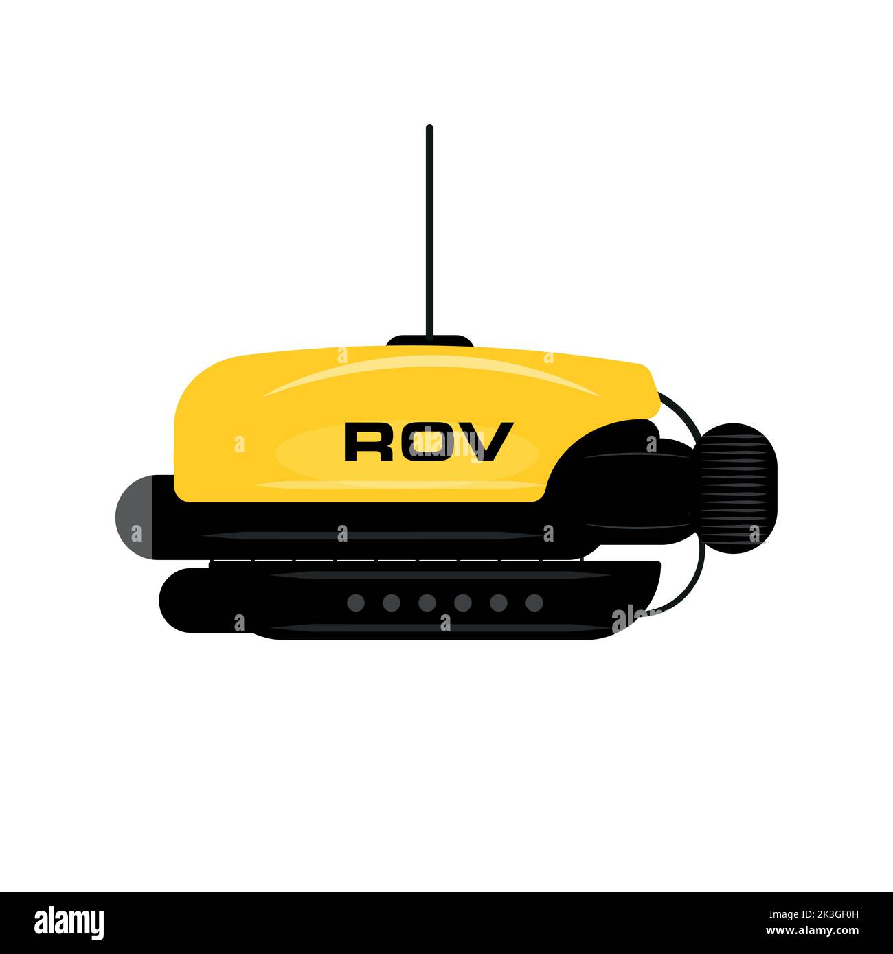 ROV: Ilustración de vectores de vehículos de accionamiento remoto Ilustración del Vector