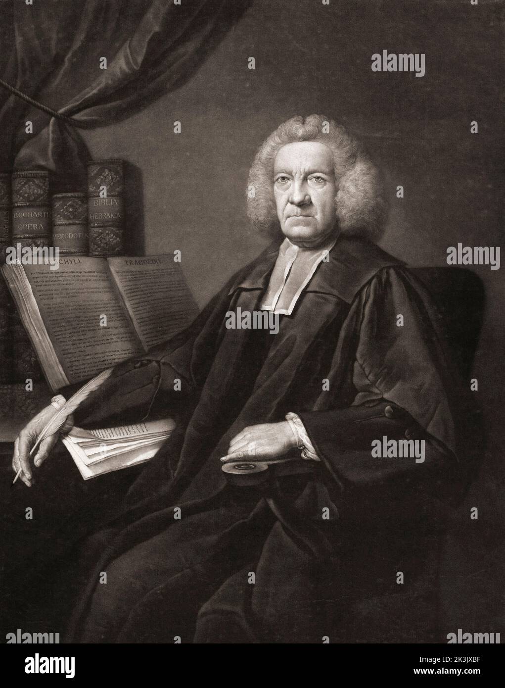 Samuel Chandler, 1693 – 1766. Ministro británico no conformista. Después de una pintura de Mason Chamberlin. Foto de stock