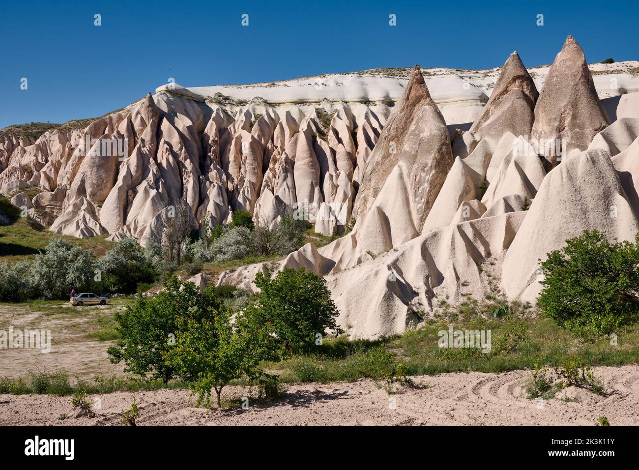 Paisaje de Rose Valley Goreme, Capadocia, Anatolia, Turquía Foto de stock