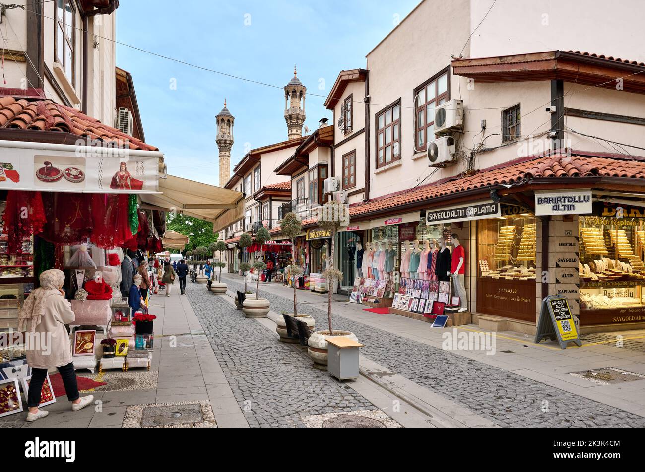Bazaar y el casco antiguo de Konya, Turquía Foto de stock