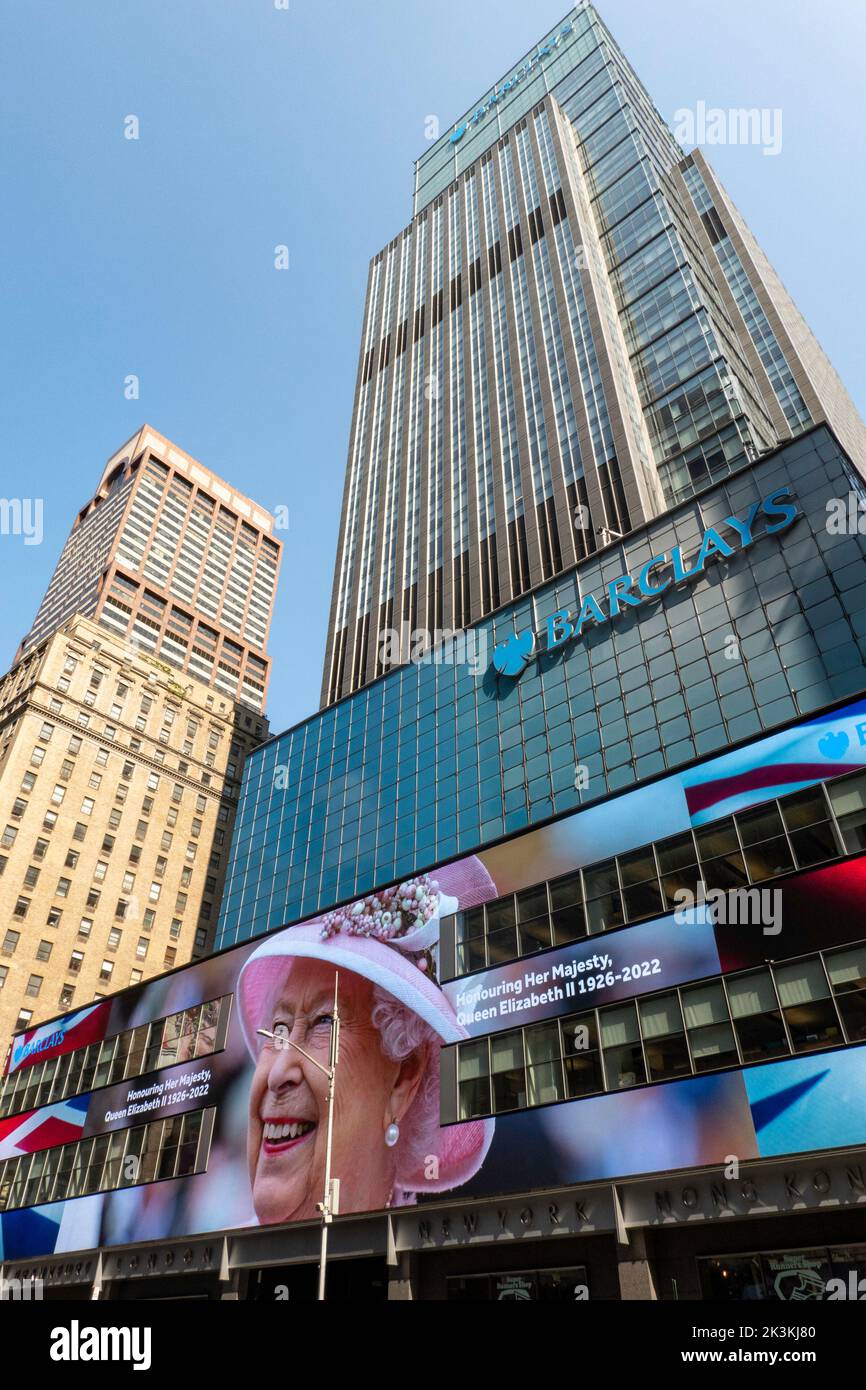 Barclays Building, 745 Seventh Avenue, Rockefeller Center, 2022, Nueva York, EE.UU Foto de stock