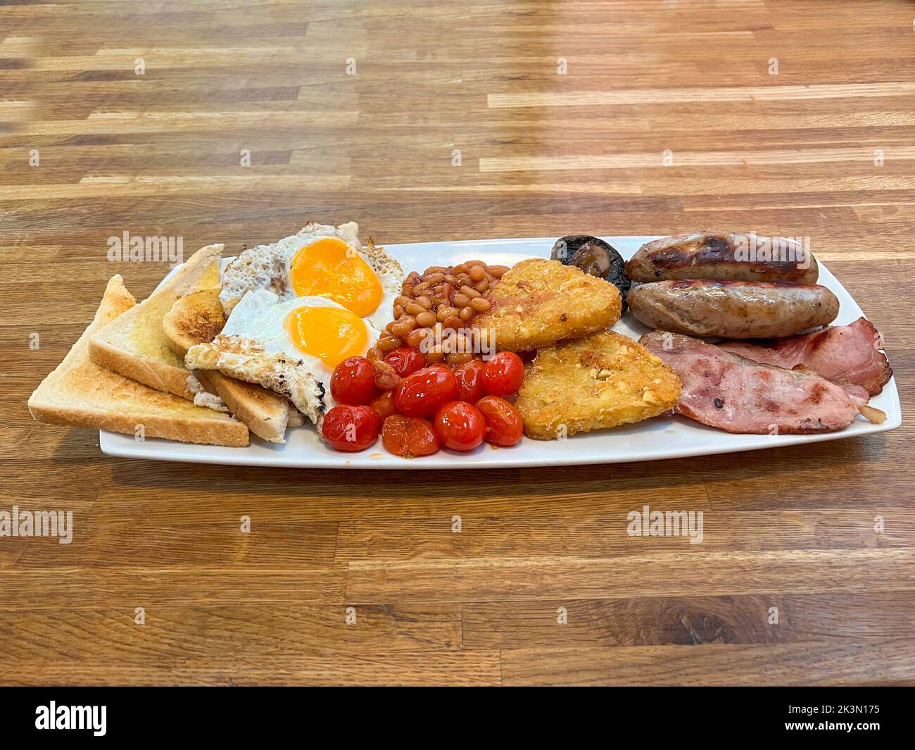 Sabroso desayuno inglés frito Foto de stock