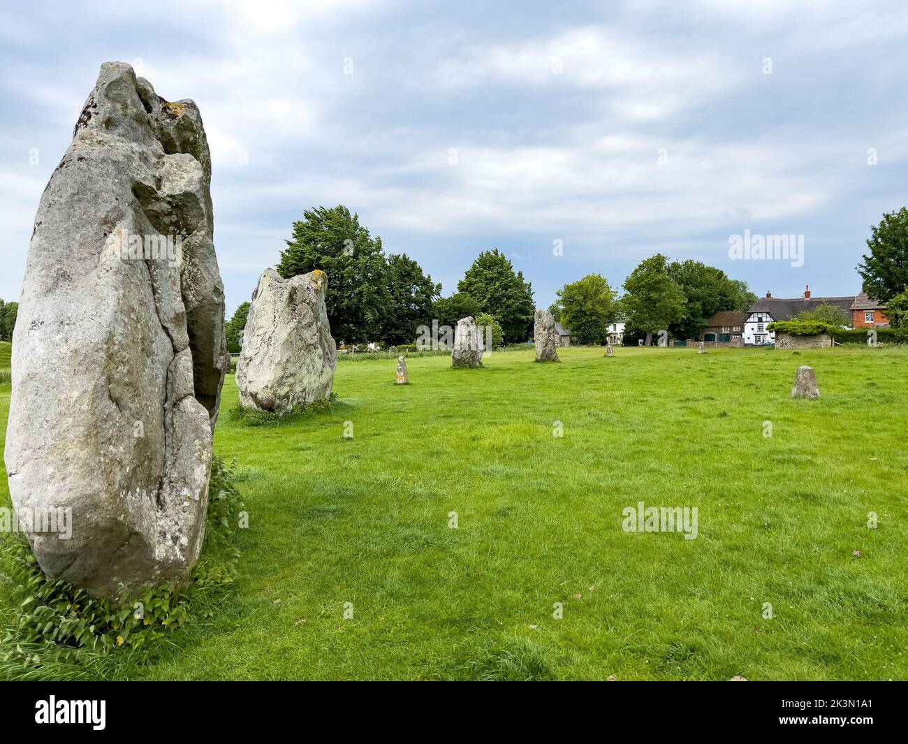 Stones parados en Avebury, Wiltshire, Reino Unido Foto de stock