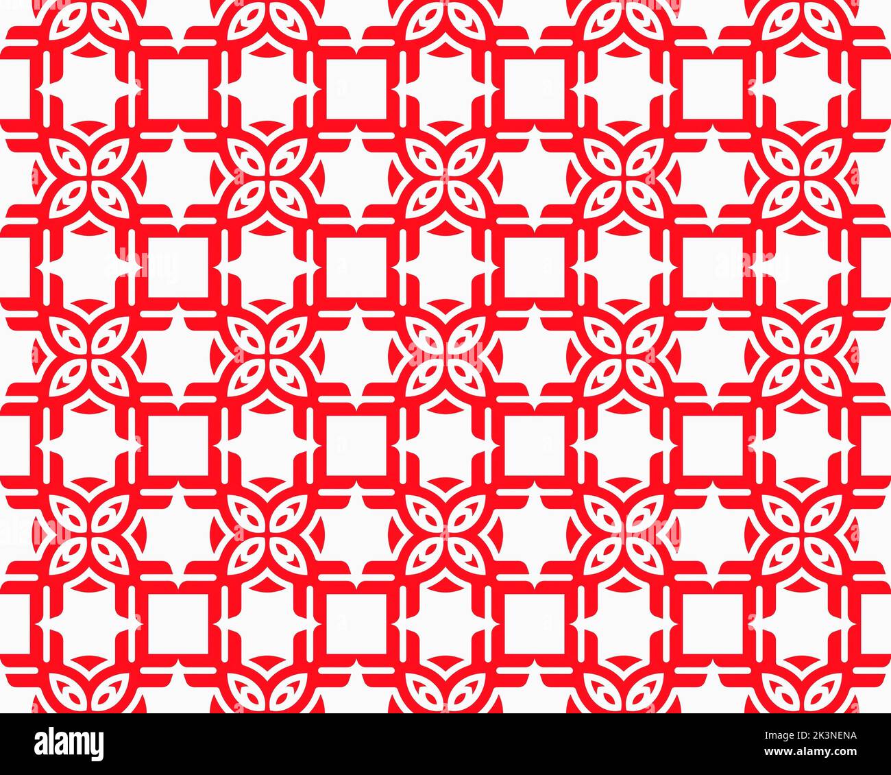 Diseño de cuadrados geométricos del ornamento del ornamento de la  repetición sin fisuras del patrón rojo abstracto con el fondo decorativo  del motivo para el papel pintado y la tela textil Fotografía