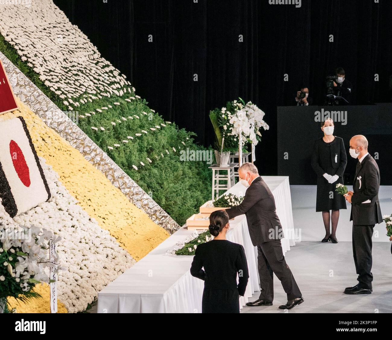 Tokio, Japón, el 27 de septiembre de 2022. El rey Abdullah II de Jordania asiste al funeral del ex primer ministro japonés Shinzo Abe en el Nippon Budokan en Tokio, Japón, el 27 de septiembre de 2022. Foto: Balkis Press/ABACAPRESS.COM Foto de stock