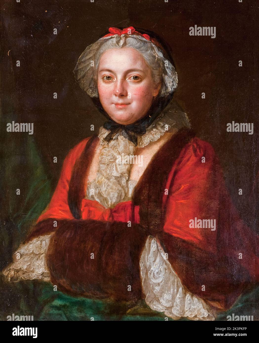 Marie Leszczyńska (1703-1768), Reina Consort de Francia, retrato al óleo del Círculo de François Hubert Drouais, antes de 1775 Foto de stock