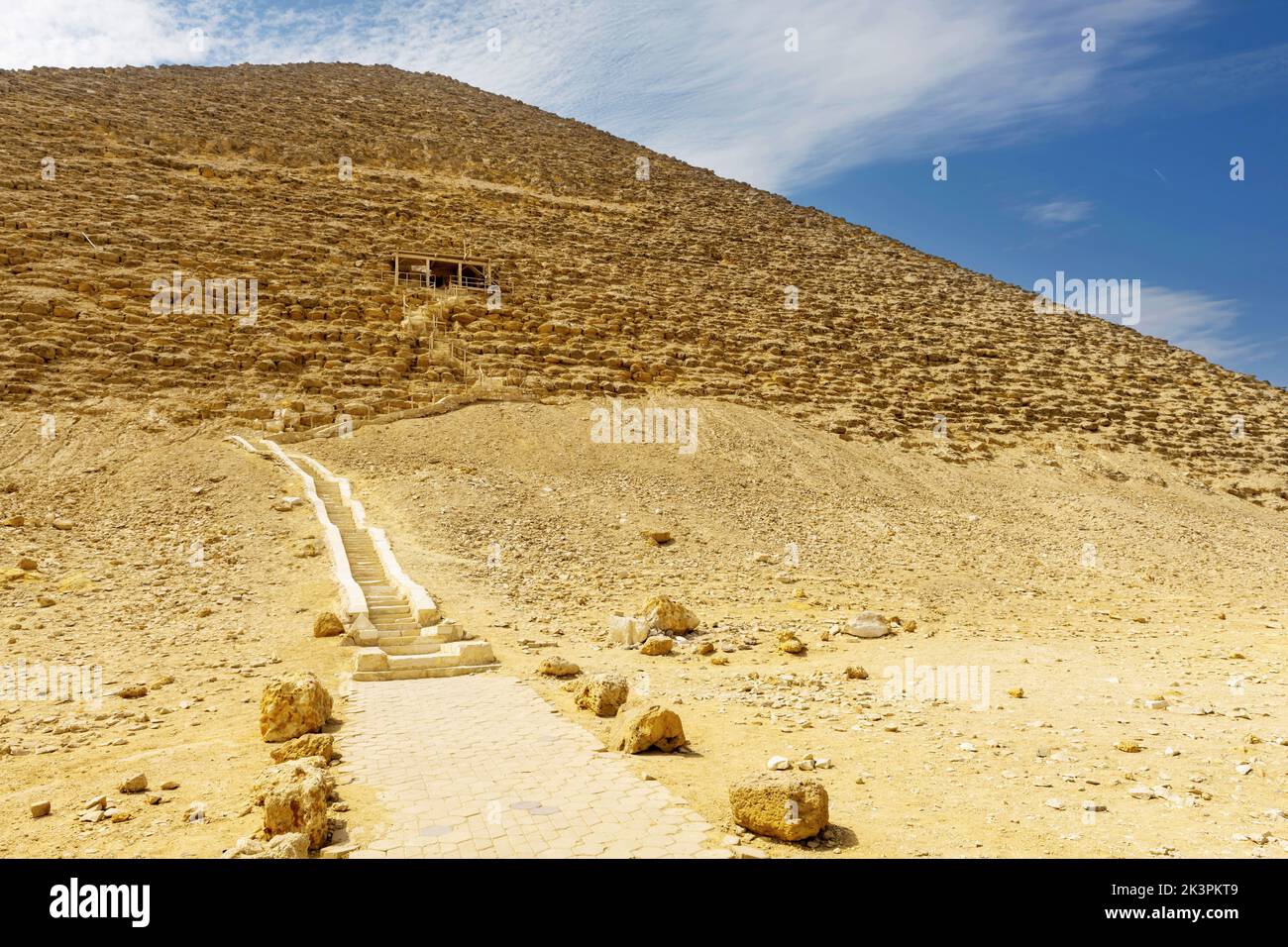 Pirámide Roja en Dahshur, Egipto Foto de stock