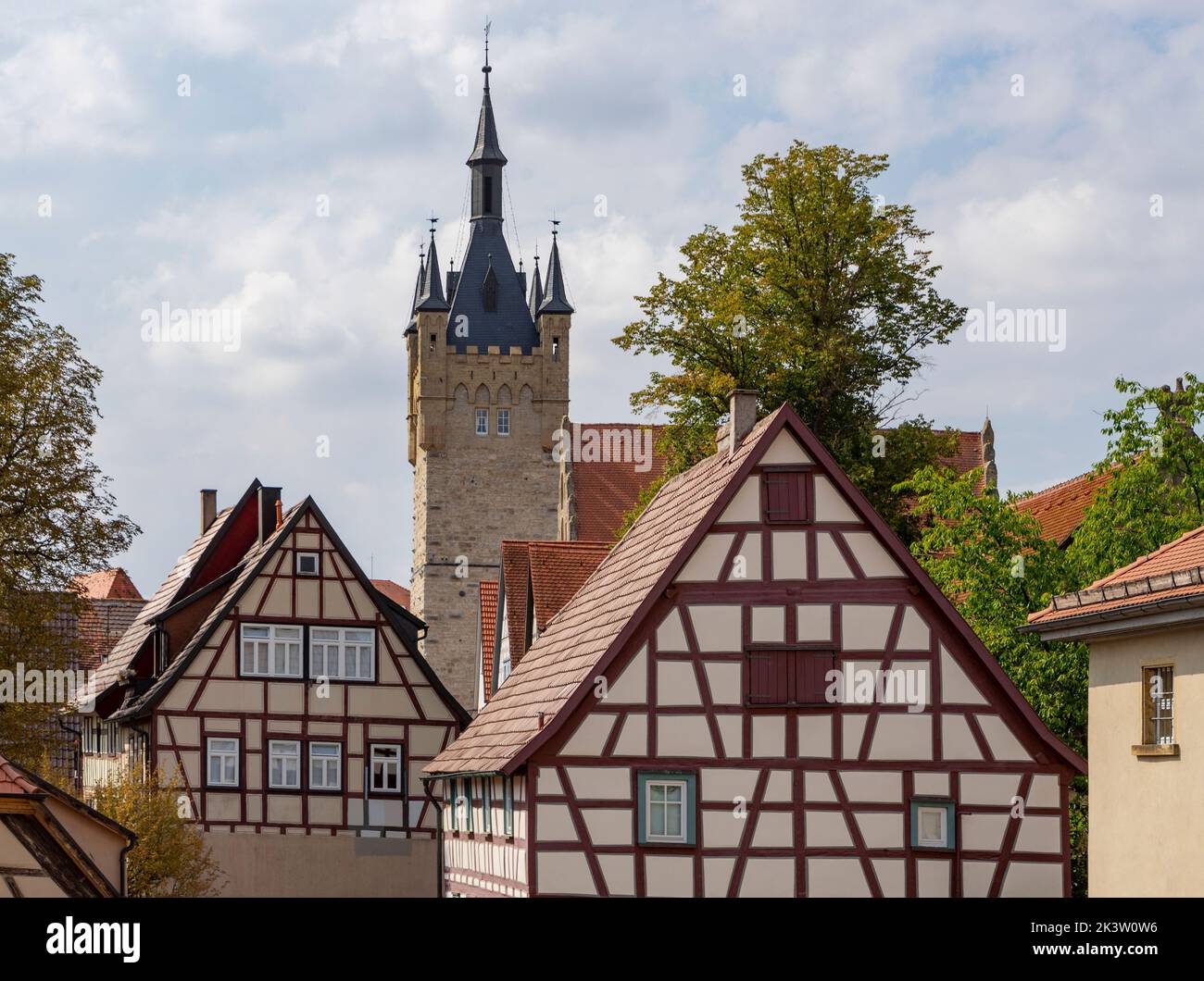Impresión de Bad Wimpfen, una histórica ciudad balneario en el distrito de Heilbronn en la región de Baden-Wuerttemberg, al sur de Alemania Foto de stock
