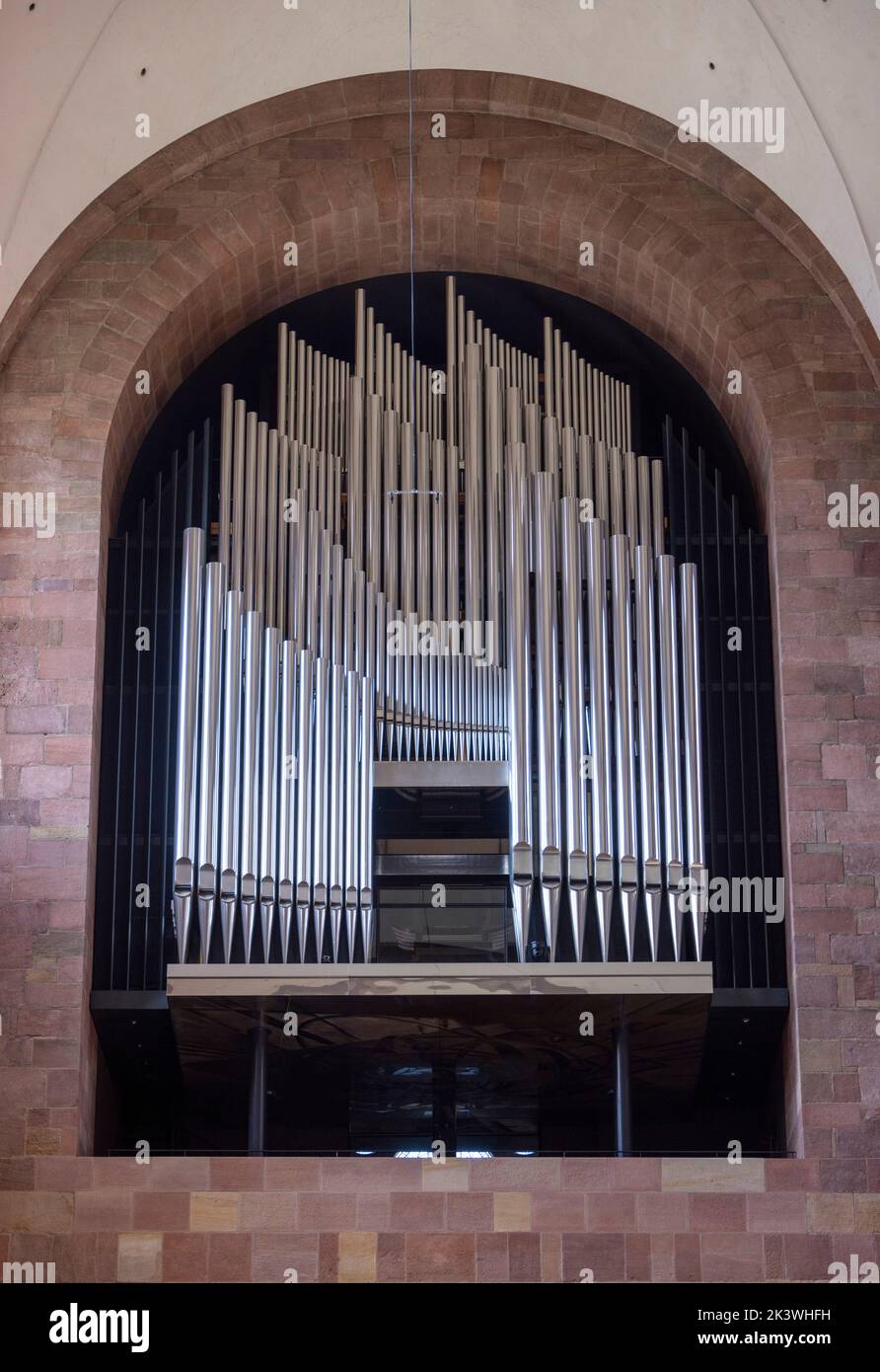 El órgano principal, la Catedral de Speyer, Speyer, Alemania Foto de stock