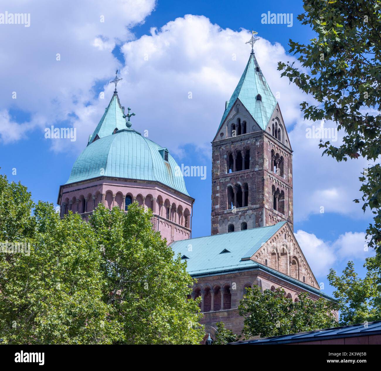 Exterior, Catedral de Speyer, Speyer, Alemania Foto de stock