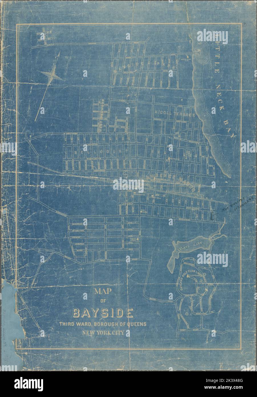 Mapa De Bayside Third Ward Municipio De Queens Ciudad De Nueva York 1909 Cartográfico 2465