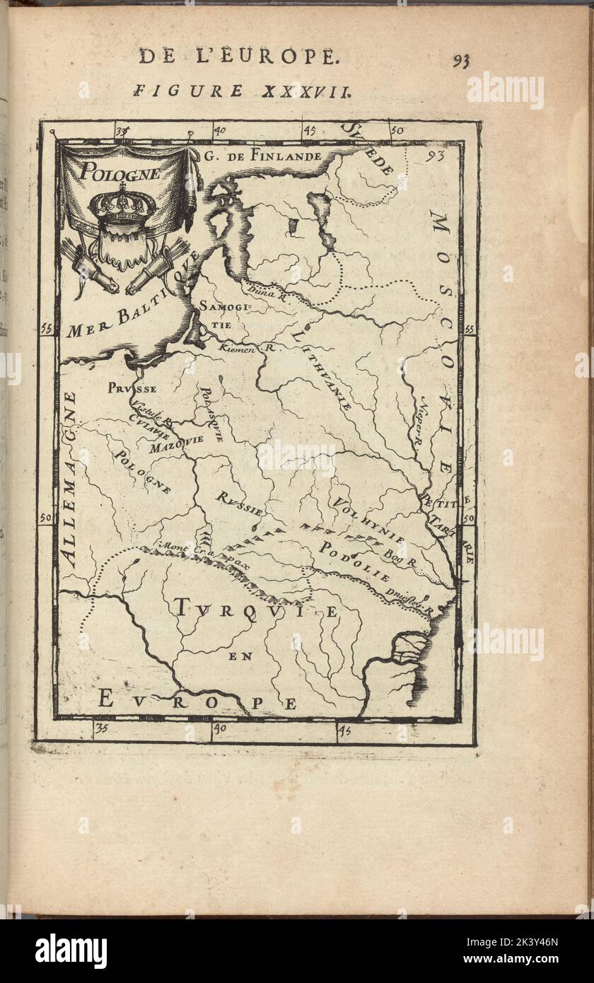 Pologne, vol. 4, fig. 37, pág. 93 Cartográfica. Mapas. 1683. División de Libros Raros. Polonia , Mapas , primeras obras a 1800 Foto de stock