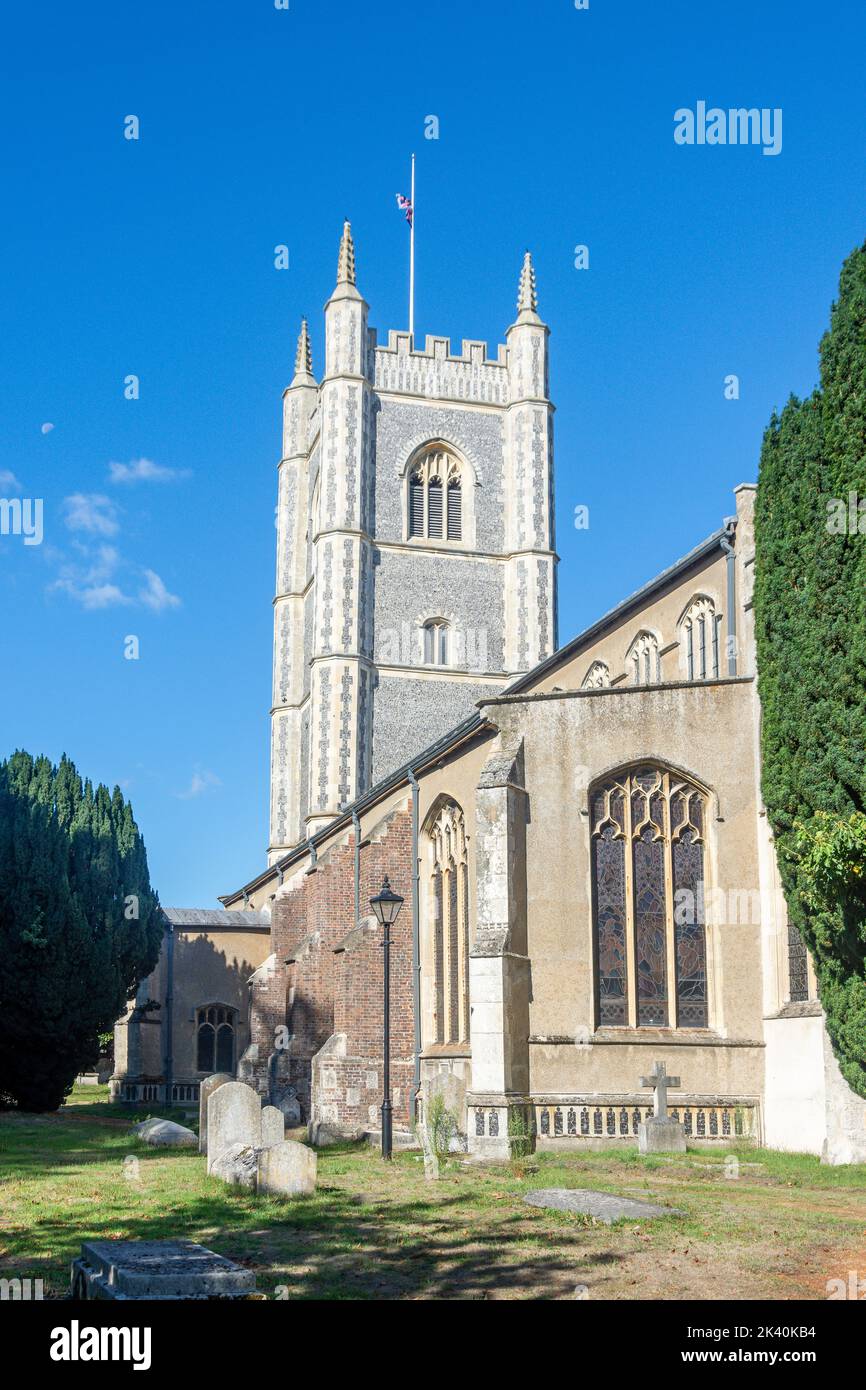 St Mary's Church, High Street, Dedham, Essex, Inglaterra, Reino Unido Foto de stock
