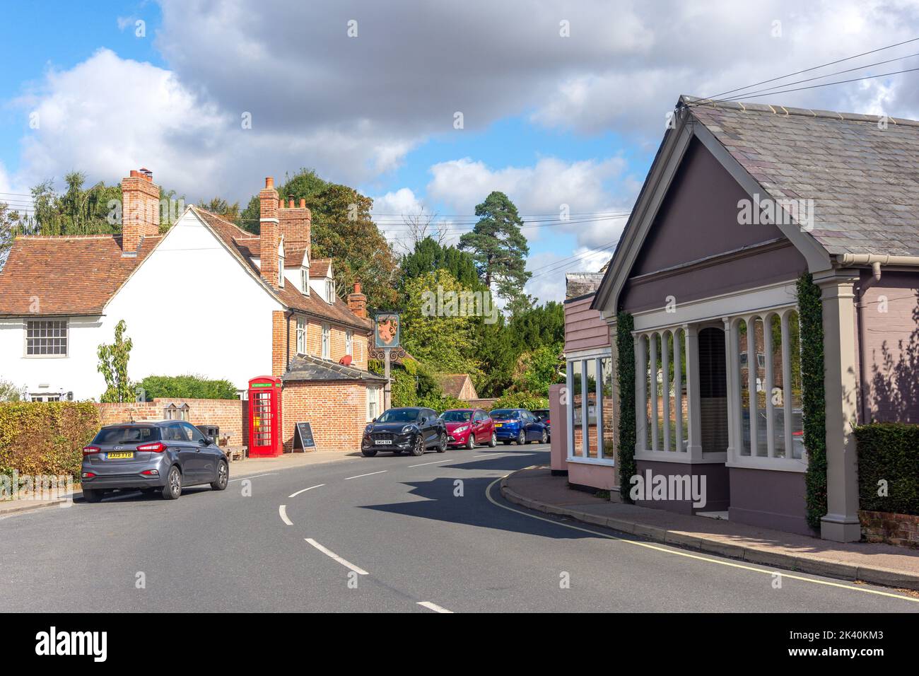 The Lion Brasserie, The Street, East Bergholt, Suffolk, Inglaterra, Reino Unido Foto de stock