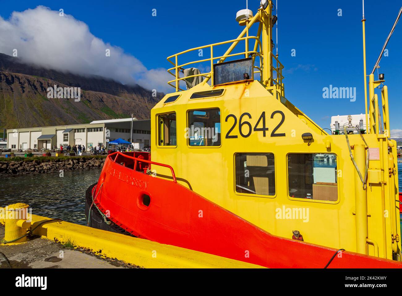 Remolcador, Isafjordur, Islandia, Europa Foto de stock