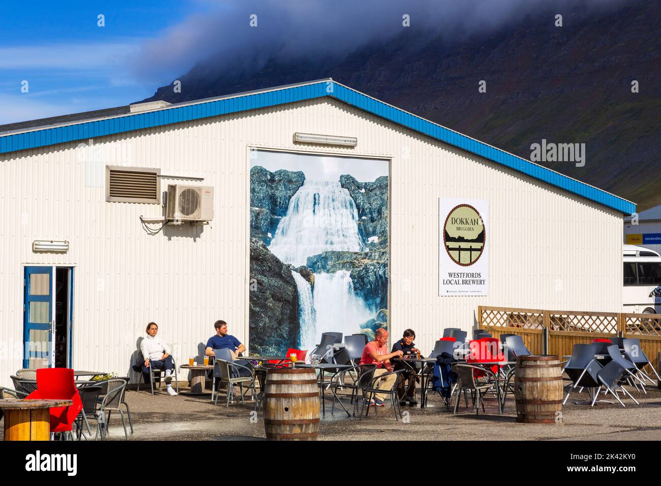 Cervecería en Isafjordur, Islandia, Europa Foto de stock