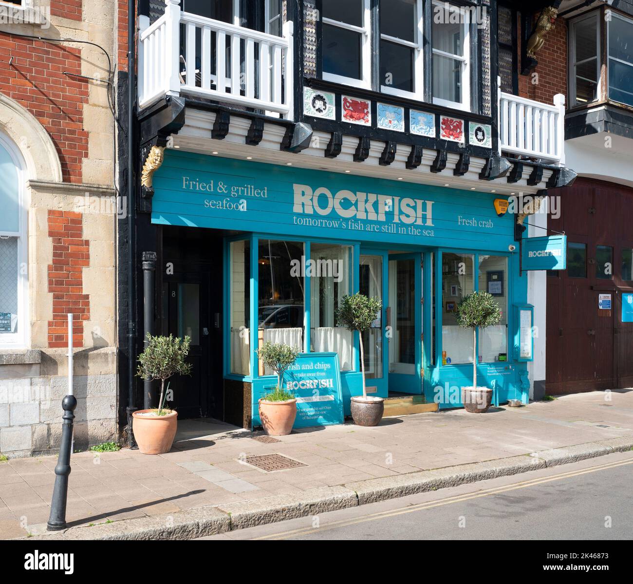 Restaurante Rockfish, Dartmouth Reino Unido Foto de stock