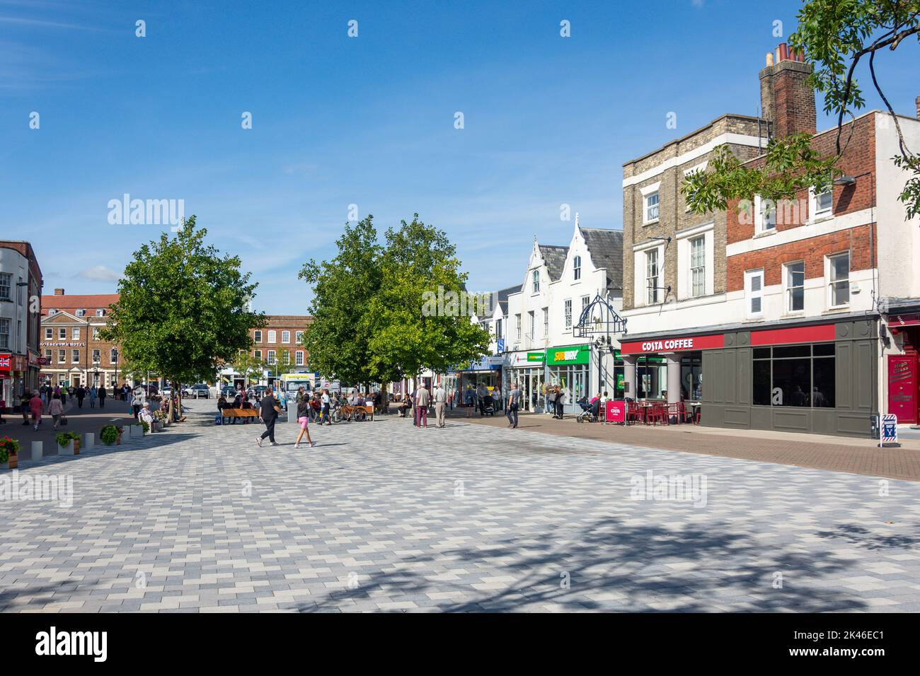 Market Place, Wisbech, Cambridgeshire, Inglaterra, Reino Unido Foto de stock