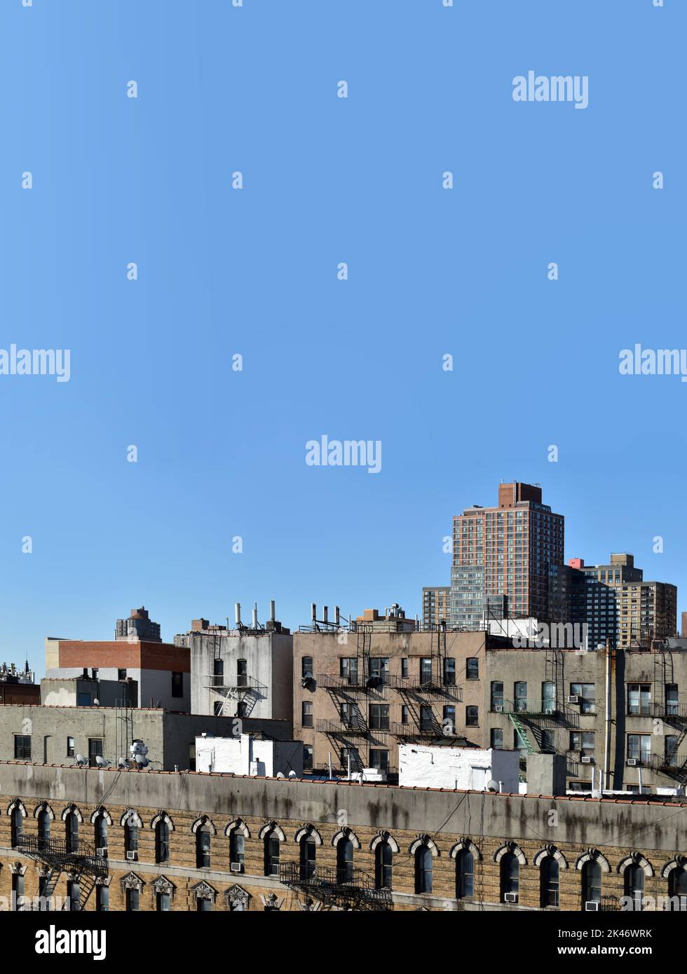 parte superior este de los edificios de la ciudad de harlem de nueva york Foto de stock