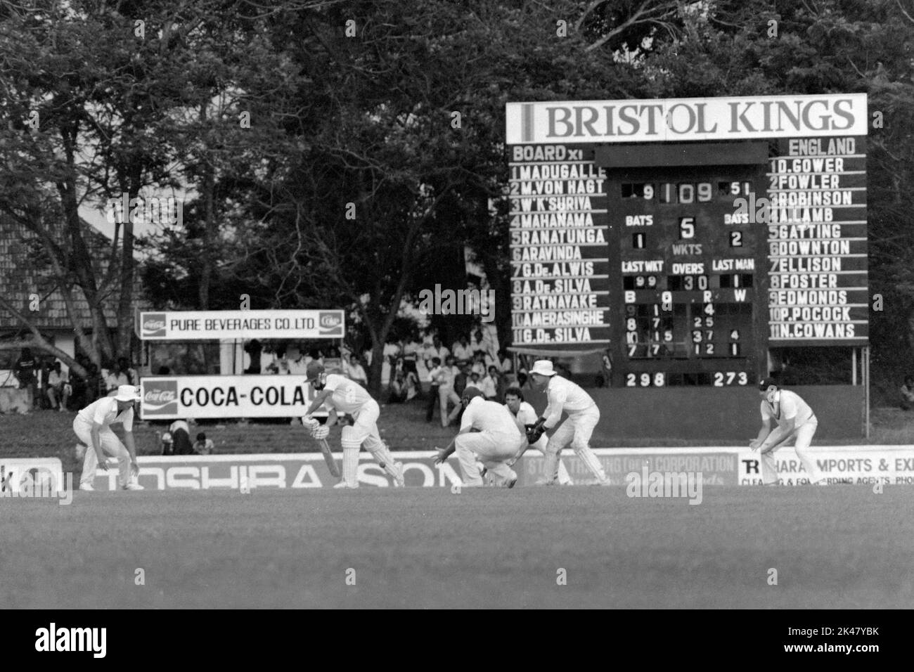 Sri Lanka Cricket Board's Eleven Versus England, Colombo, Sri Lanka Nov 1984 Foto de stock