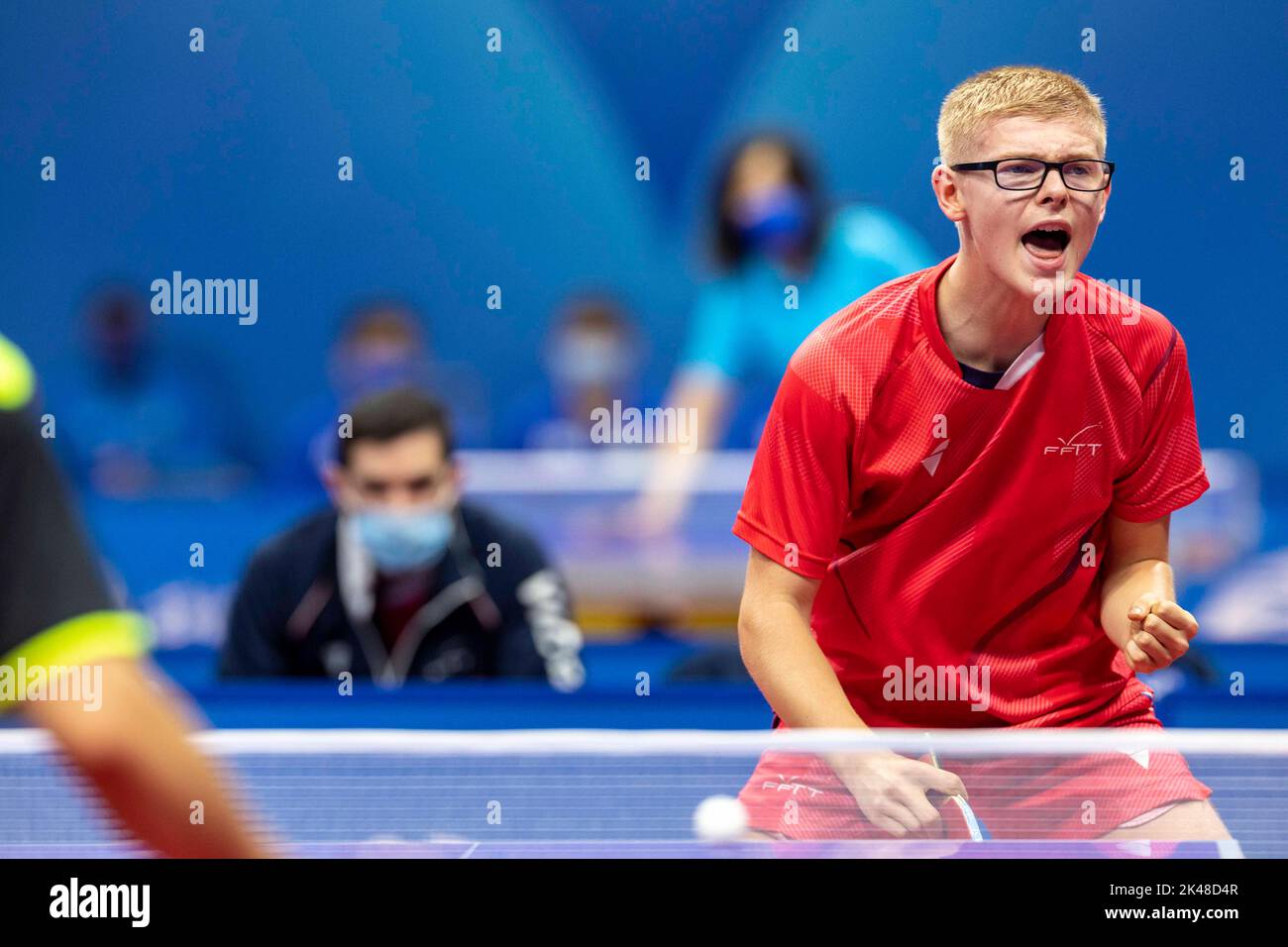 Kenji Matsudaira (JPN), MARCH 27, 2012 - Table Tennis : Kenji Matsudaira of  Japan in action during the LIEBHERR Table Tennis Team World Cup 2012  Championship division group B mens team match