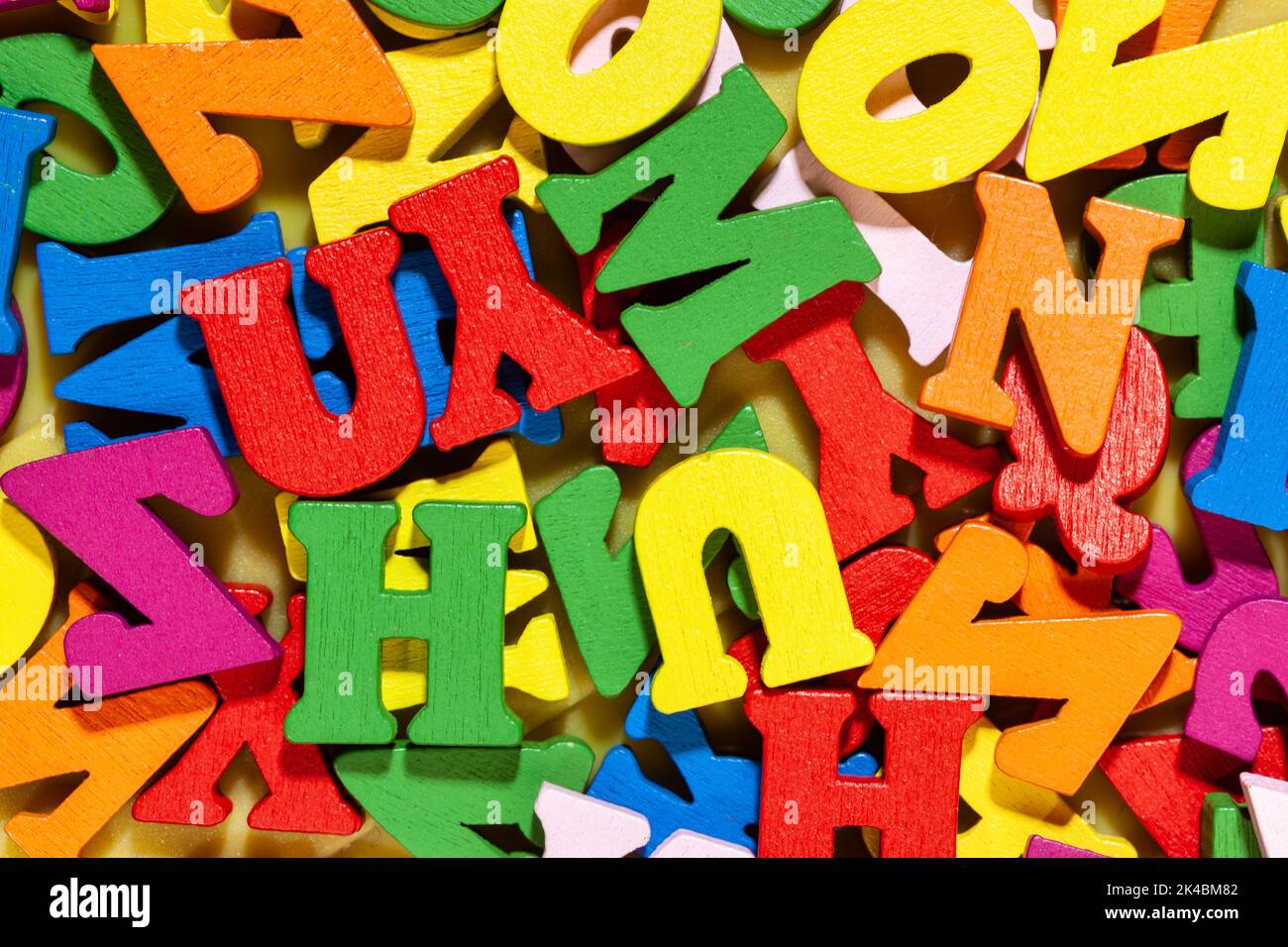 Letras multicolores, pueden utilizarse como fondo Foto de stock