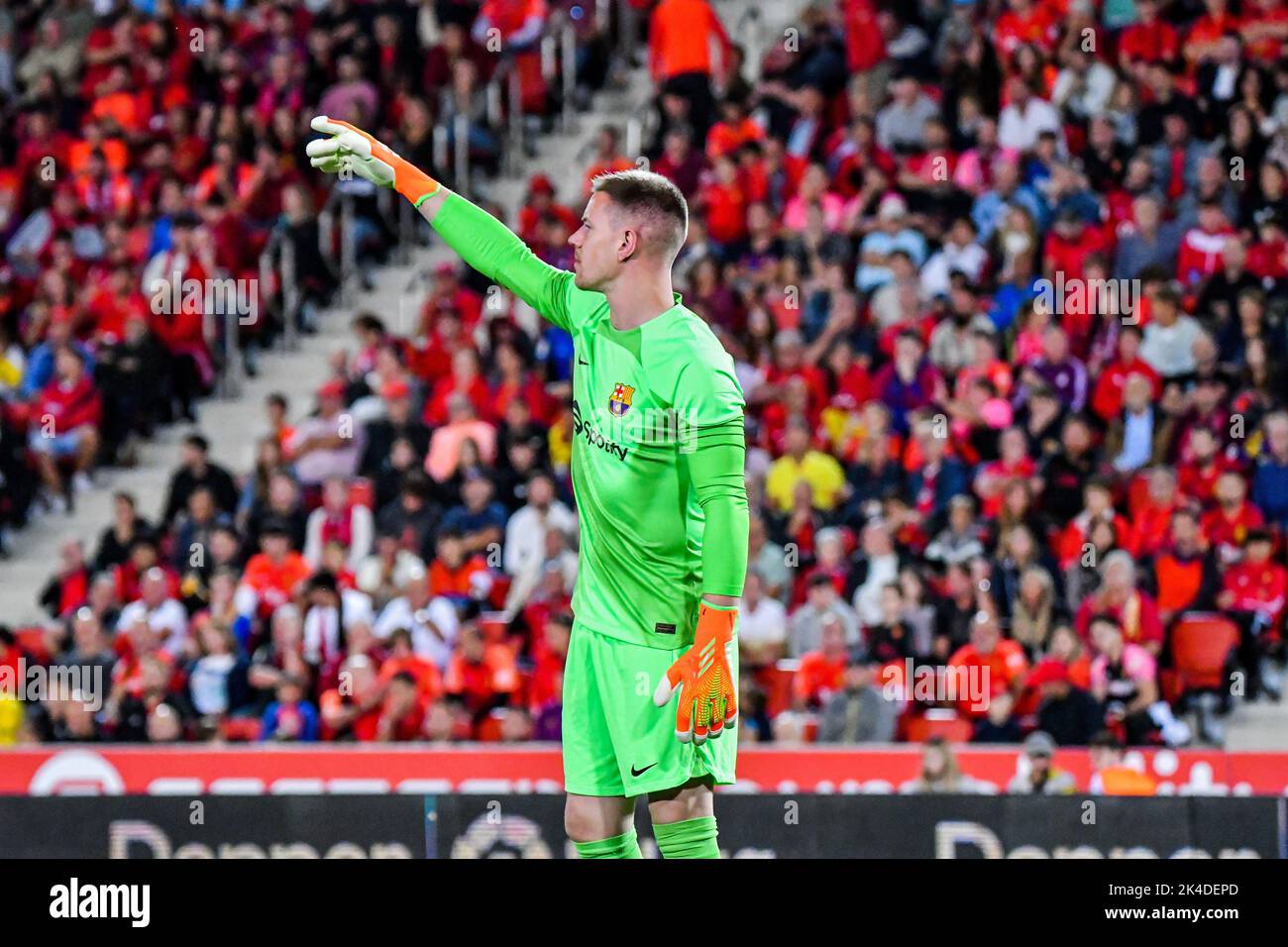 Mallorca, Mallorca, España. 1st de Oct de 2022. MALLORCA, ESPAÑA - 1 DE OCTUBRE: Marc-Andre Ter Stegen del FC Barcelona durante el partido entre el RCD Mallorca y el FC Barcelona de la Liga Santander el 1 de octubre de 2022 en Visit Mallorca Stadium Son Moix en Mallorca, España. (Imagen de crédito: © Samuel CarreÃ±O/PX Imagens a través DE ZUMA Press Wire) Crédito: ZUMA Press, Inc./Alamy Live News Foto de stock