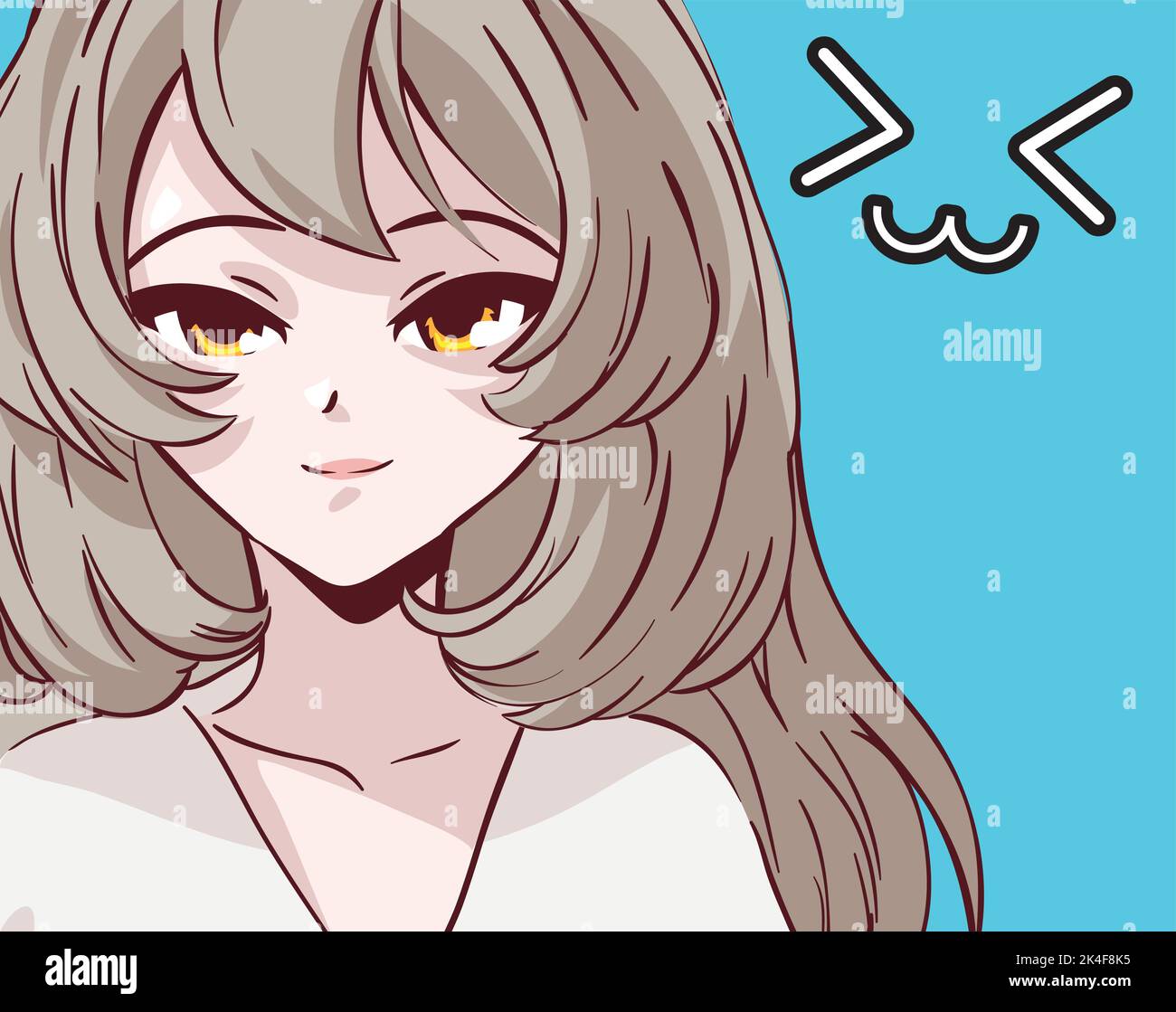 bonita mujer anime Imagen Vector de stock - Alamy