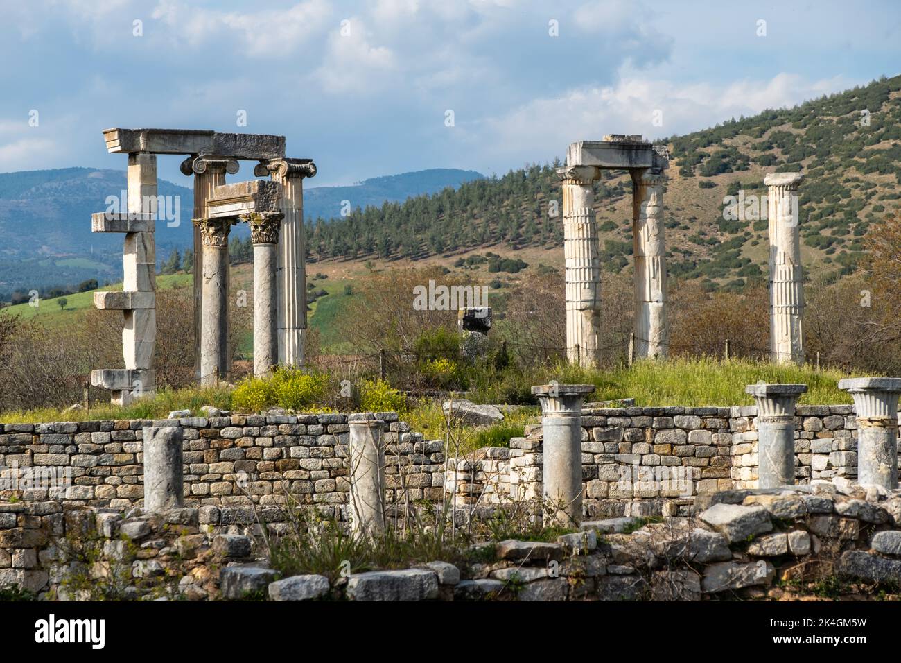 La antigua ciudad de Afrodisias. Sitios arqueológicos e históricos de la Turquía moderna Foto de stock