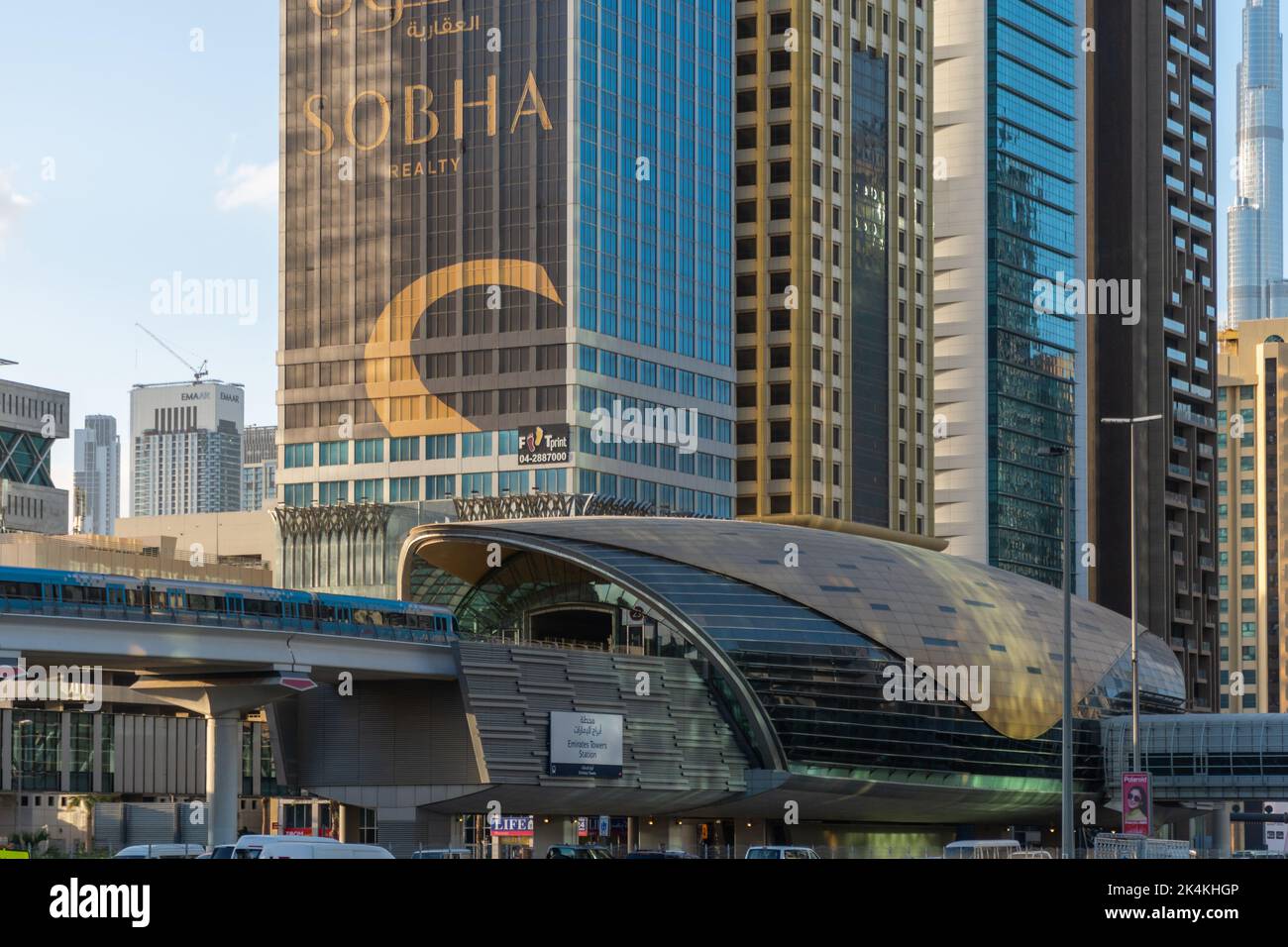 Dubai, Emiratos Árabes Unidos 7th de febrero de 2022 Un tren