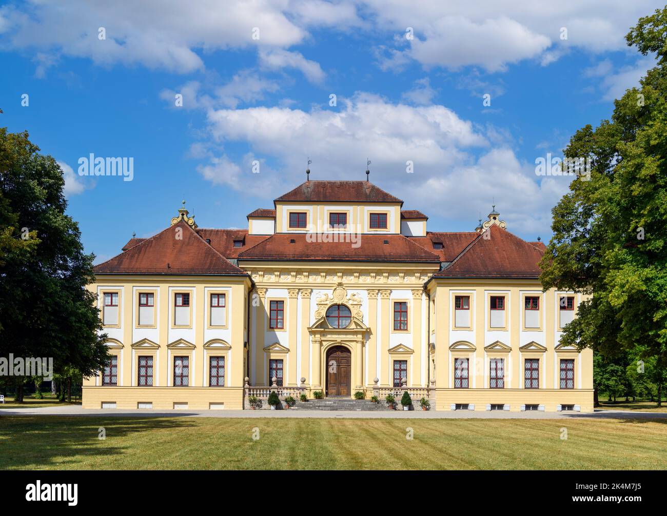 Palacio Lustheim (Schloss Lustheim), complejo palacio Schleissheim, Múnich, Baviera, Alemania Foto de stock