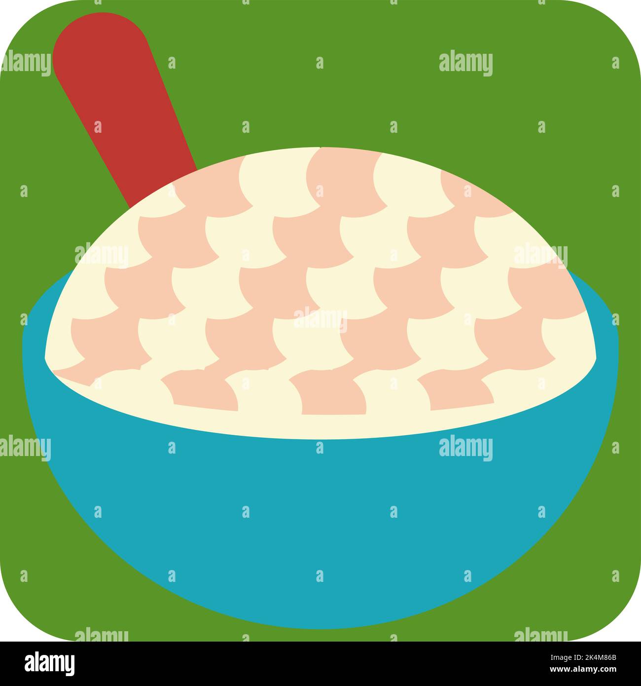 Arroz pilaf, ilustración, vector sobre fondo blanco Imagen Vector de