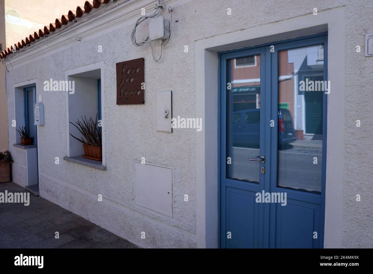 Palaos, Cerdeña, Italia. Edificio típico del siglo XIX Foto de stock