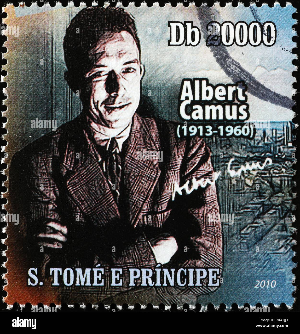Pedro Uribe Mejia en sello postal de Colombia Foto de stock