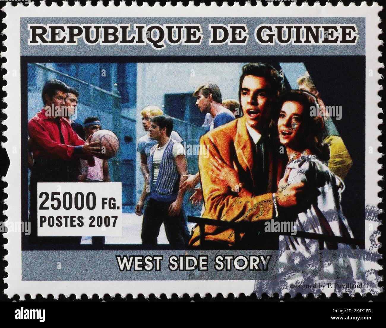 West Side Story celebrado en sello de Guinea Foto de stock
