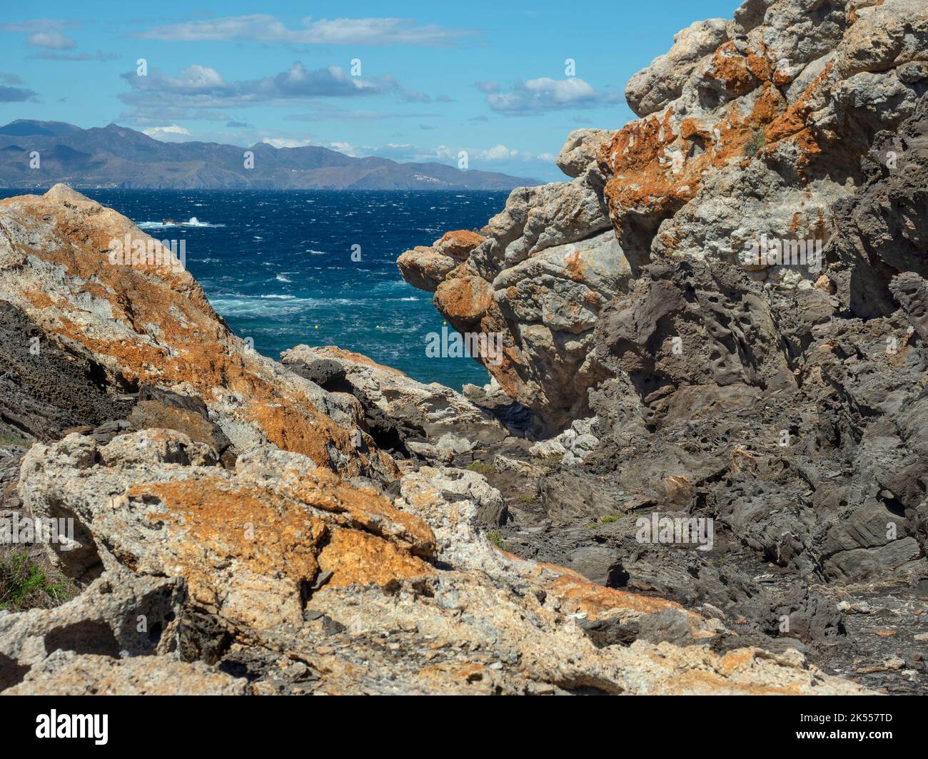 Paratge de Tudela Parque Natural Cap de Creus. Costa Brava Este de España Foto de stock