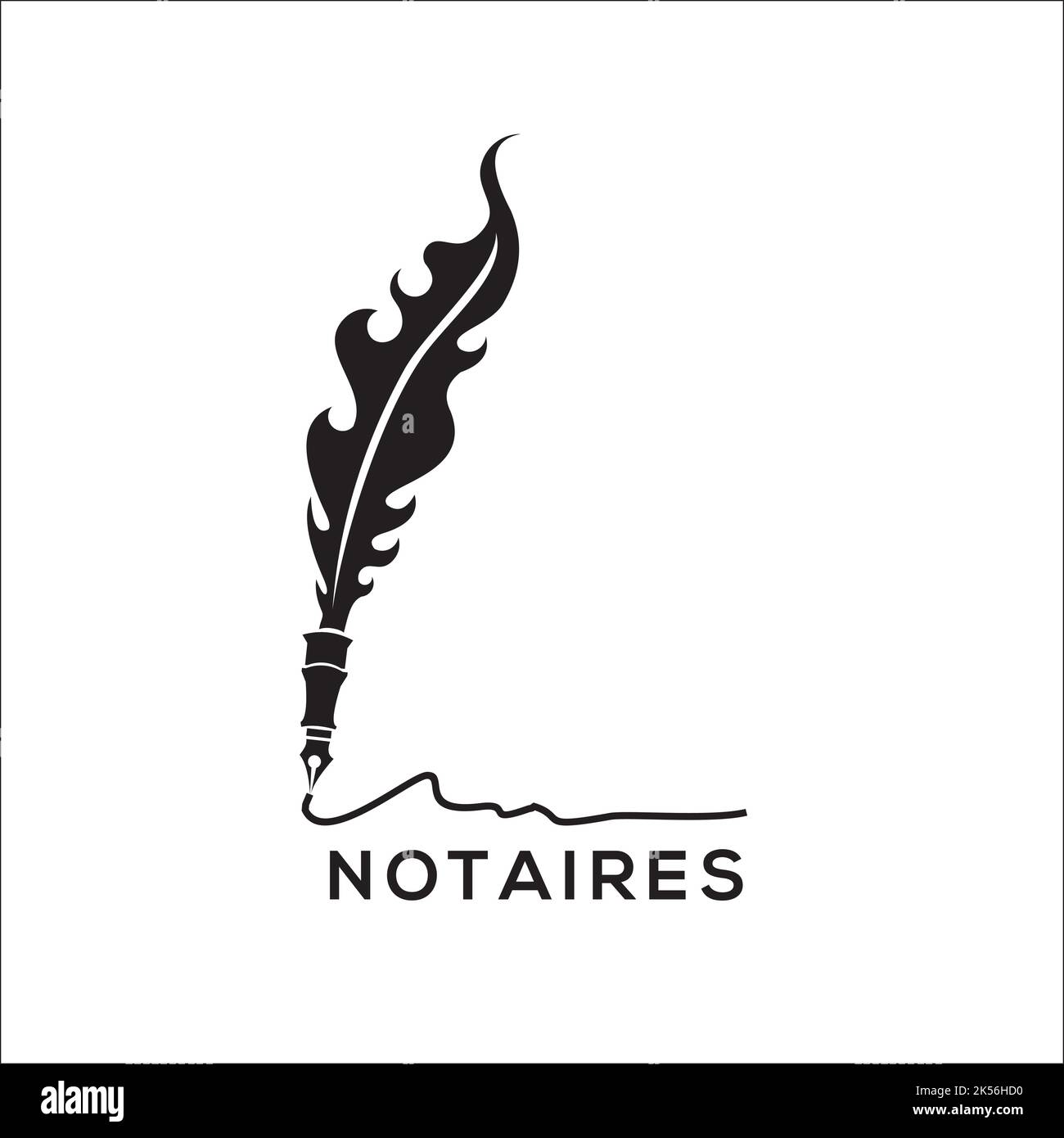 notaires exclusiva inspiración en el diseño del logotipo Imagen Vector