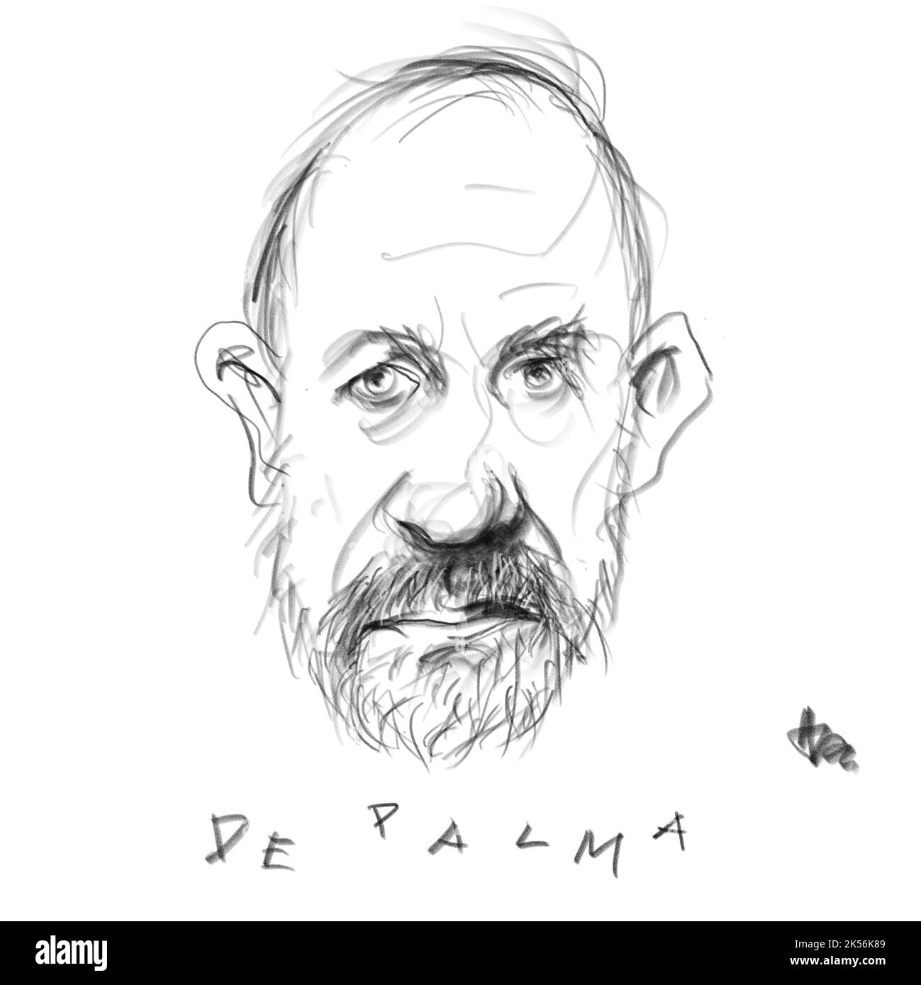 Retrato del director de cine Brian de Palma Foto de stock