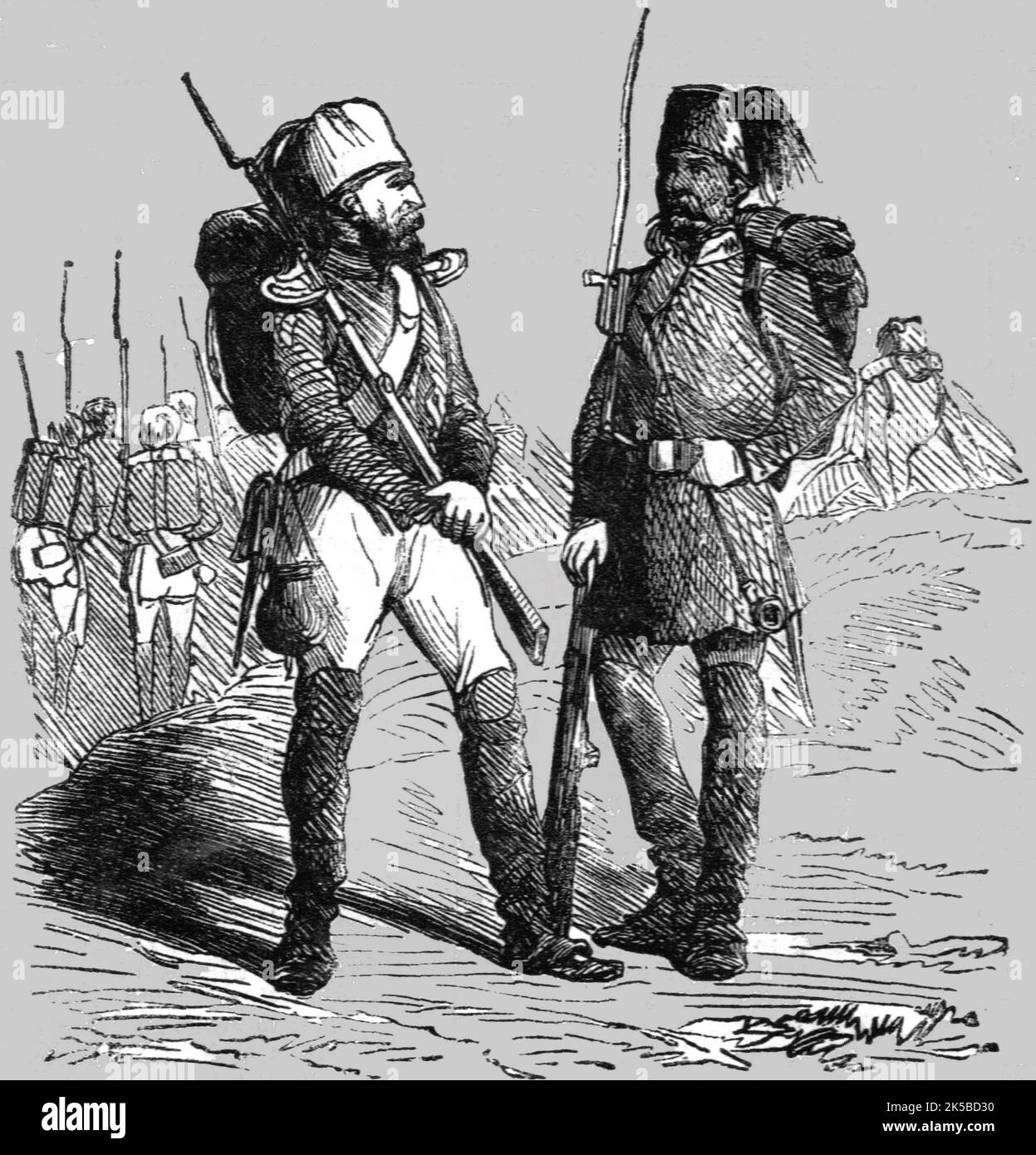 'Sebastopol; Uniforme de la Infantería Turca', 1854. De «Cassell's Illustrated Family Paper; London Weekly 31 Dec 1853 to 30 Dec 1854». Foto de stock