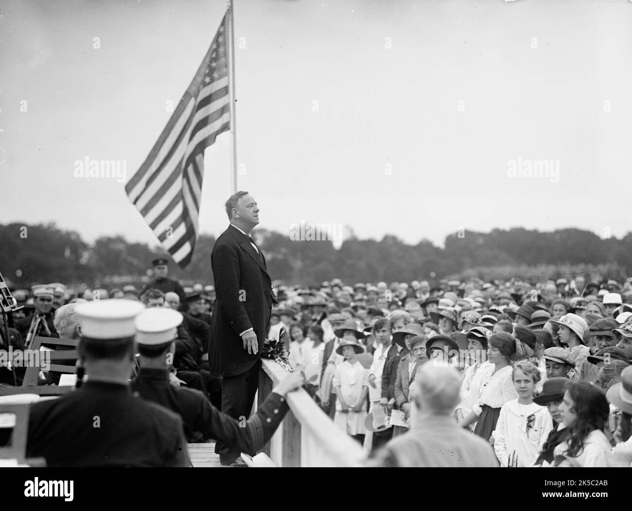 Reunión Confederada - Secretario Daniels hablando el día de la inscripción, 1917. Washington, D.C. Foto de stock