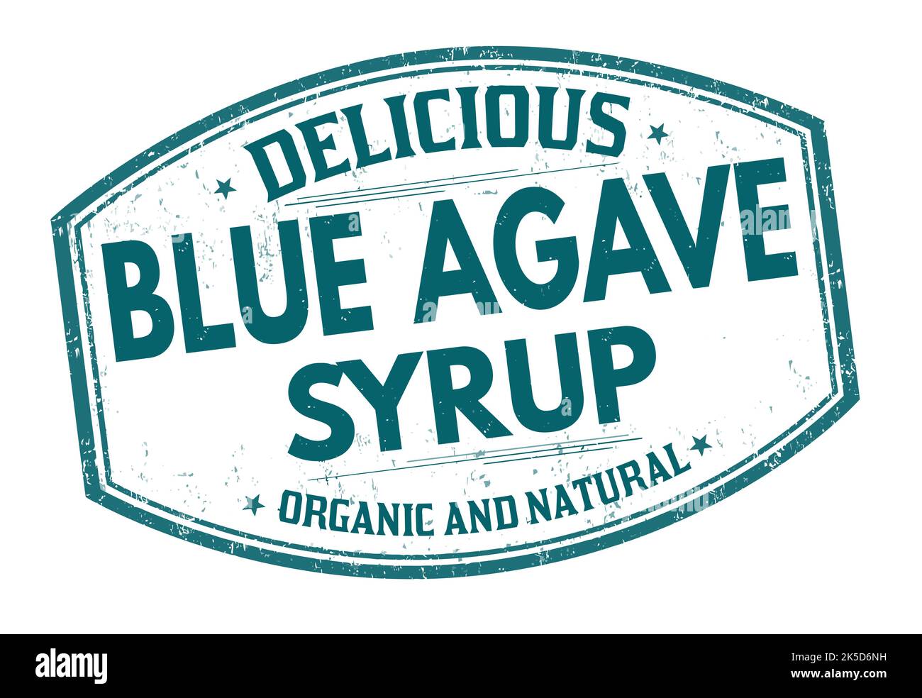 Sello de goma grunge con jarabe de agave azul sobre fondo blanco, ilustración vectorial Ilustración del Vector