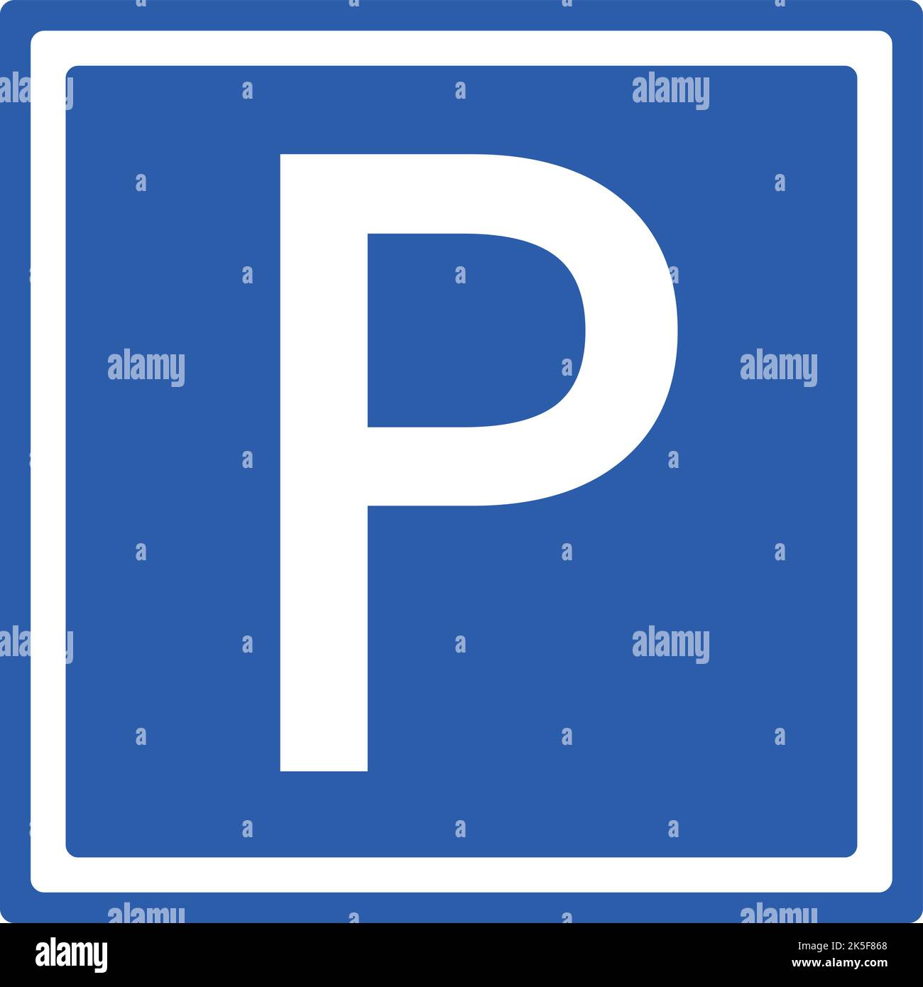 Ilustración vectorial de la señal de estacionamiento y tránsito Ilustración del Vector