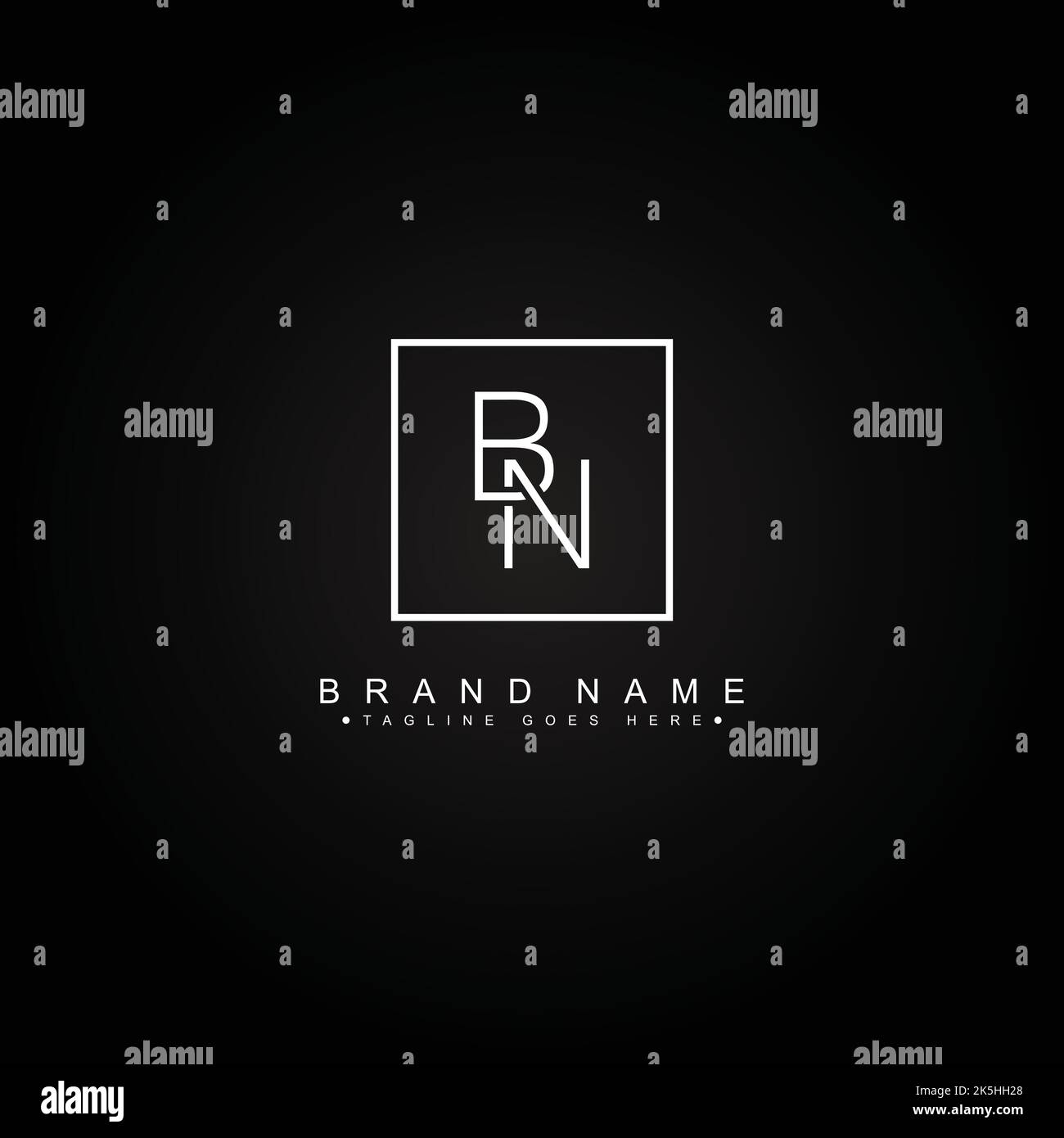 Logotipo de empresa simple para la letra inicial BN - Logo del alfabeto - Logotipo de monograma simple Ilustración del Vector